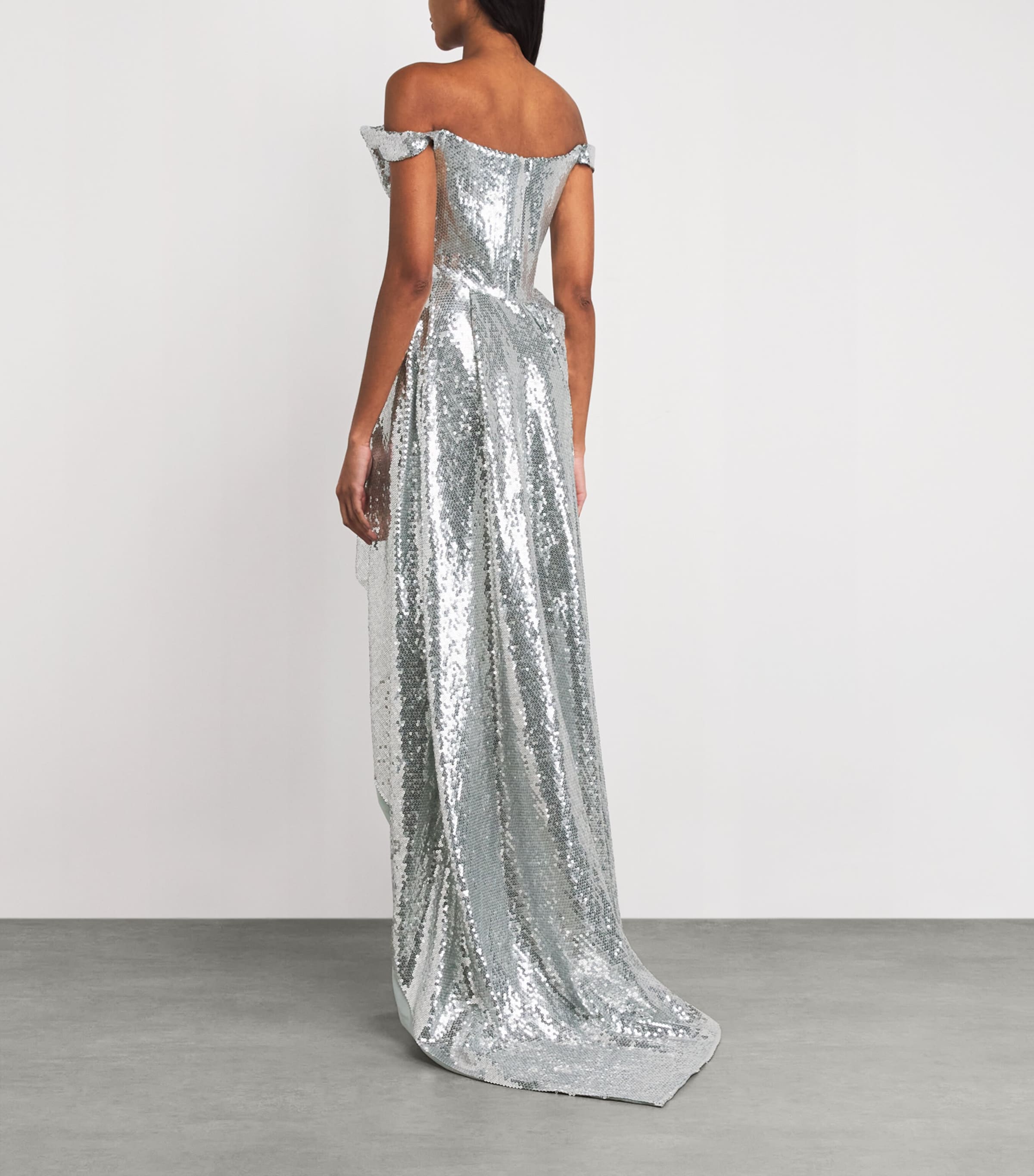 Sequin-Embellished Comet Gown MINT Image 3