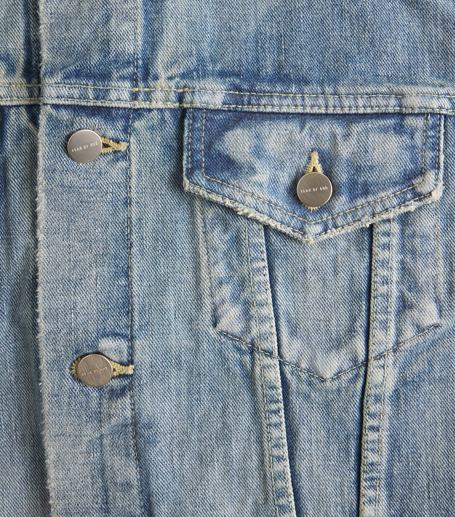 Fear Of God Mens Cropped Denim Jacket Vintage Indigo Image 6