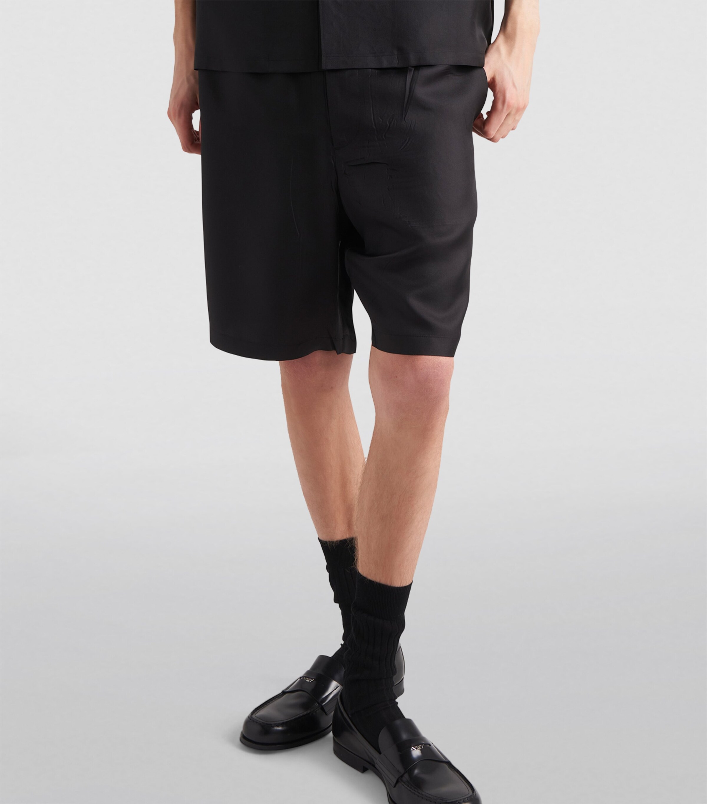 Prada Silk Bermuda Shorts Harrods UK