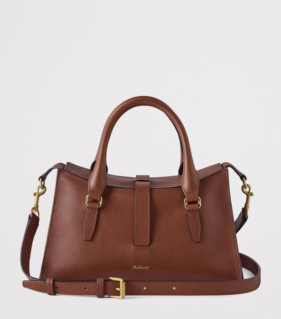 Small Leather Roxanne Top-Handle Bag OAK Image 3