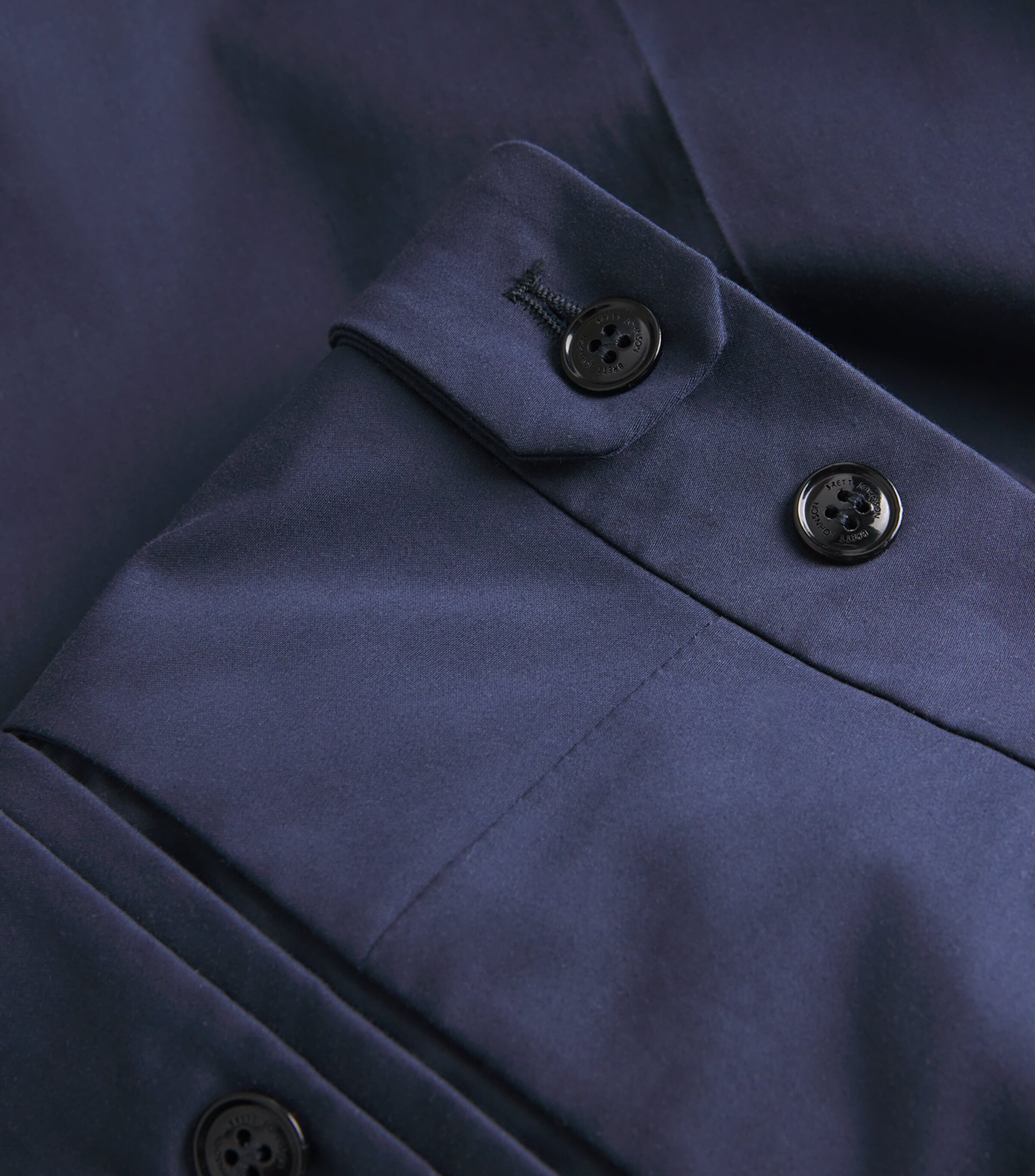 Brett Johnson Mens Cotton-Silk Shorts Navy Image 5