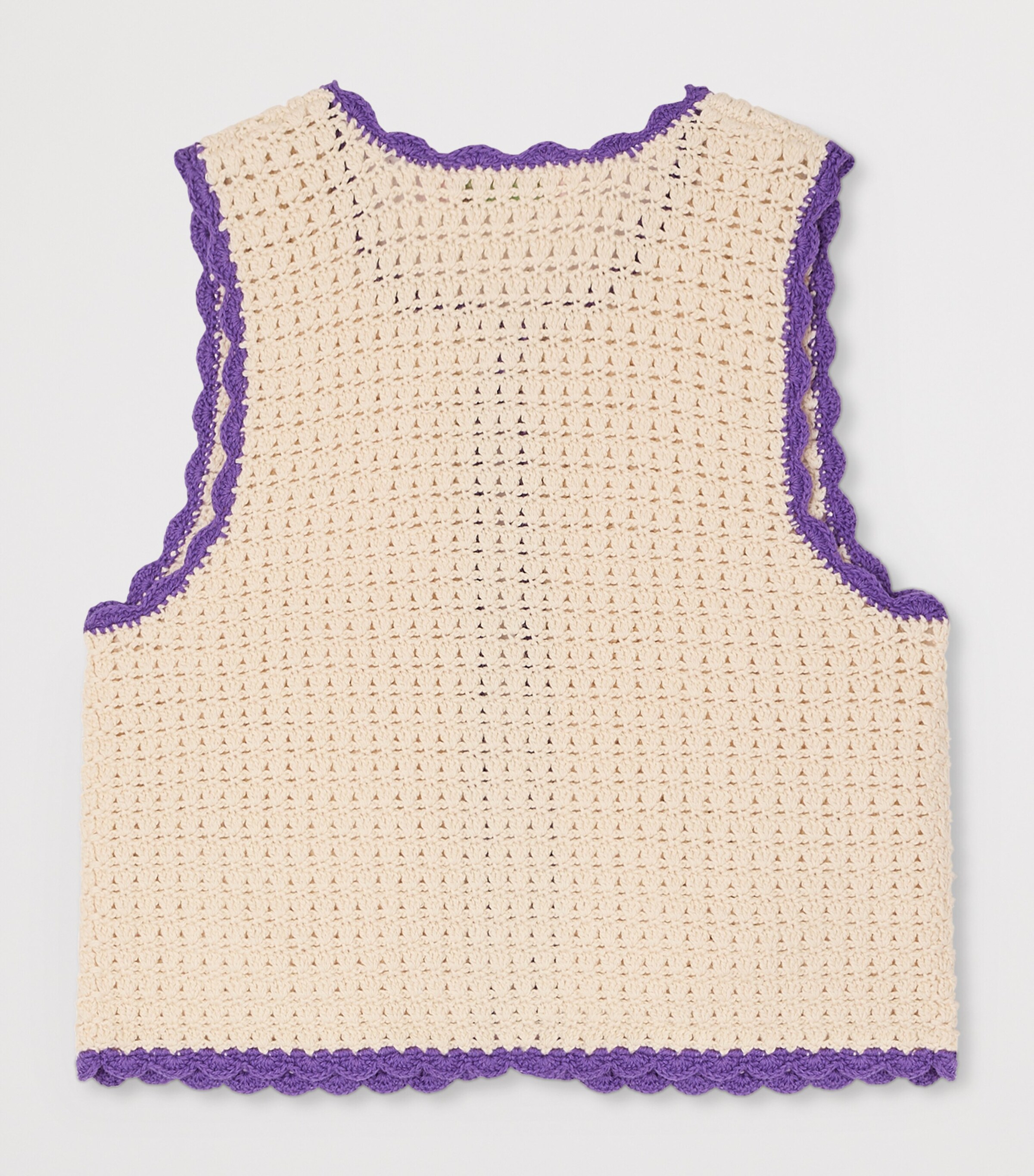 Bonpoint Cotton Crochet Laila Dress (4-8 Years) Ecru Image 2