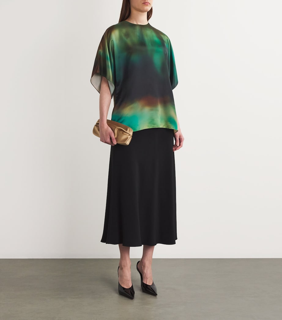 Printed Versala Top SUNSET FIELD TEAL Image 2