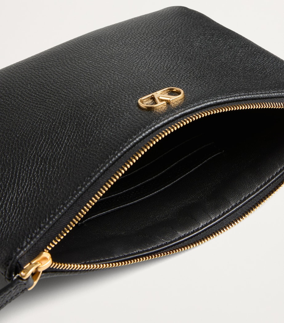 Medium Leather VLogo Signature Pouch 0NO Image 6