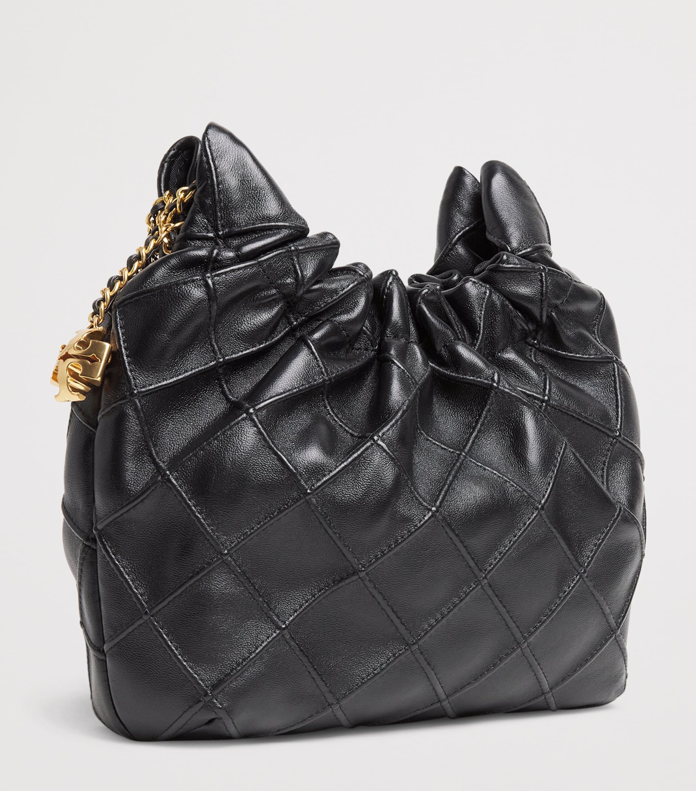 Mini Leather Fleming Shoulder Bag BLACK Image 3