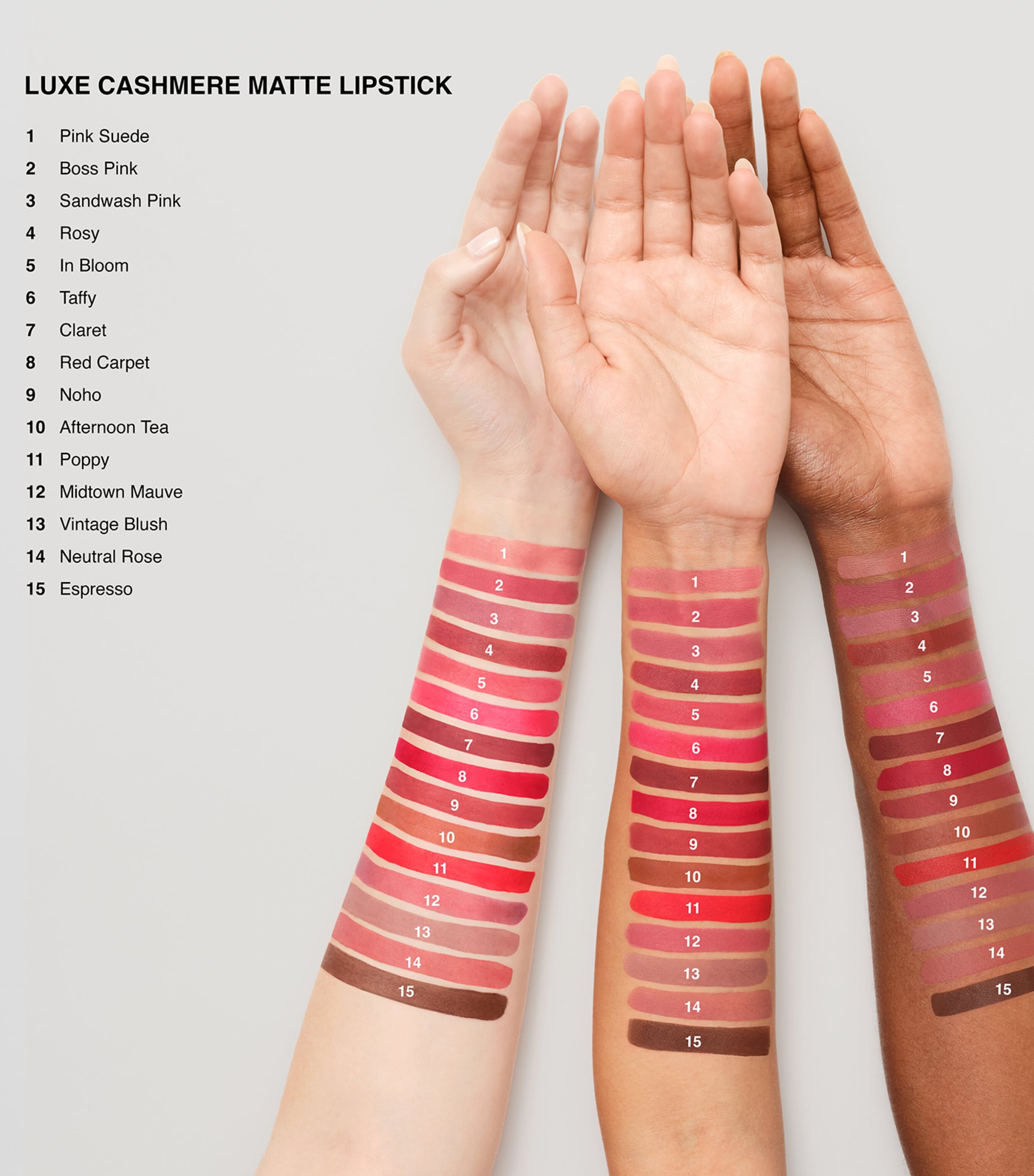 Luxe Cashmere Matte Lipstick POPPY Image 5