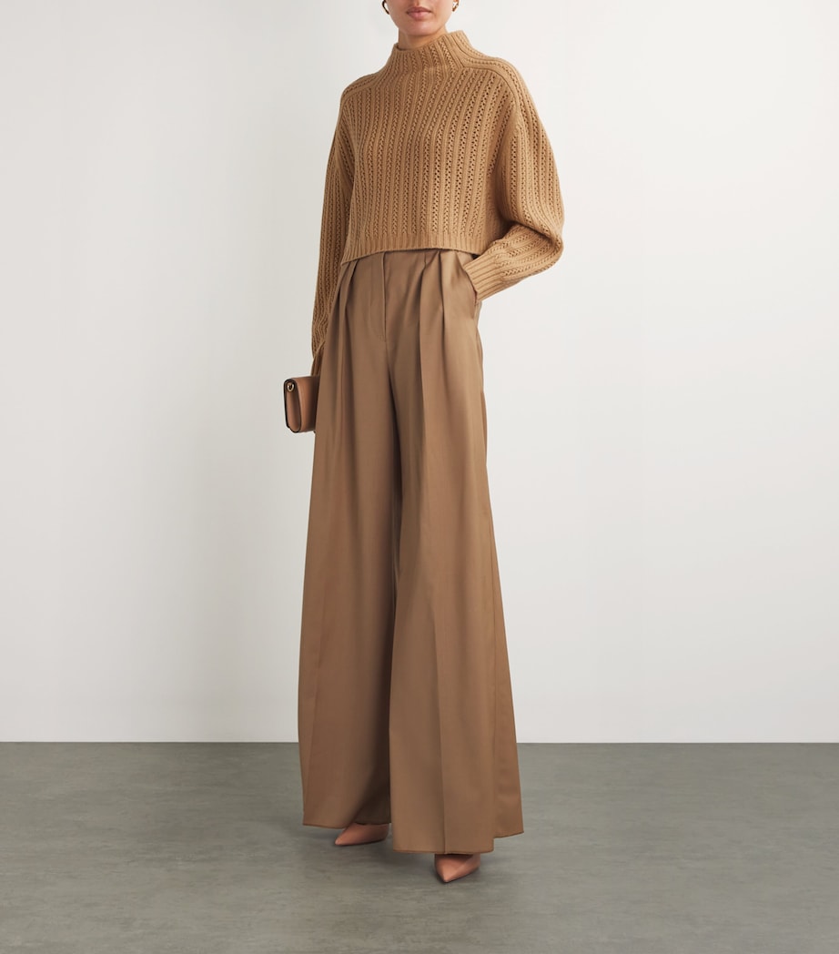 Cropped Back-Buttoned Sweater CAMEL Image 2