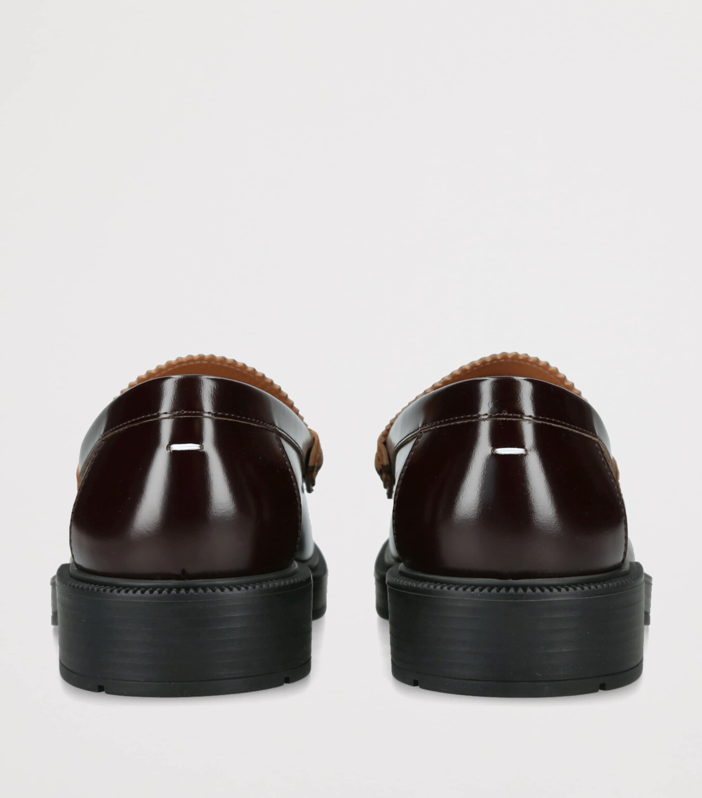 Maison Margiela Leather Décortiqué Loafers Dark Brown Image 2