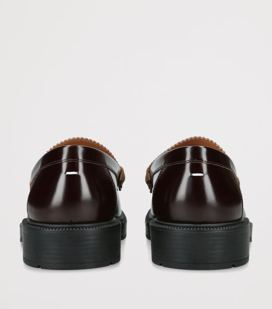 Maison Margiela Leather Décortiqué Loafers Dark Brown Image 2