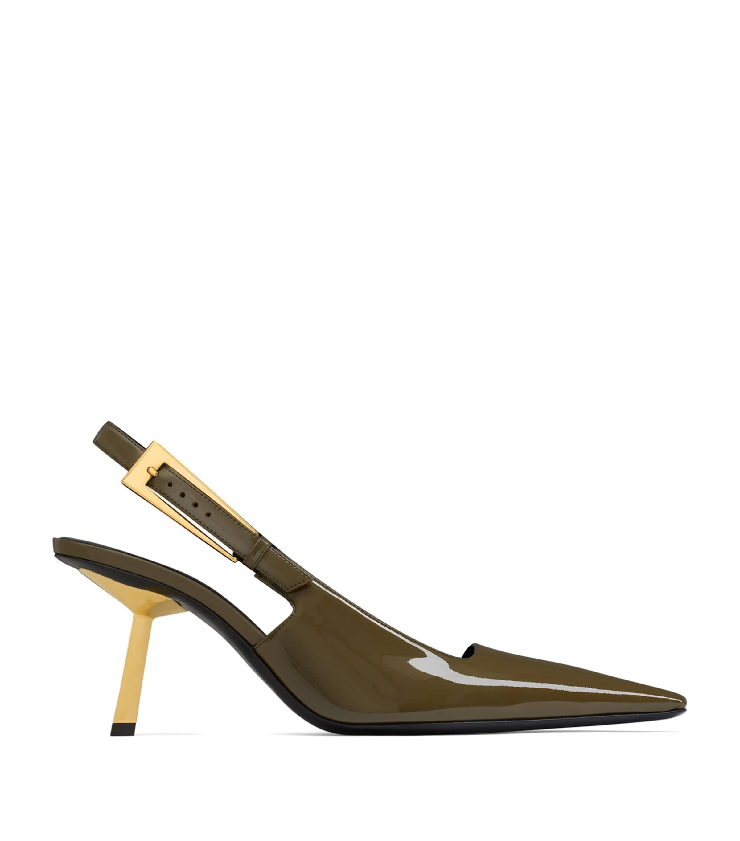 Saint Laurent Leather Lee Slingback Pumps 75 | Harrods US
