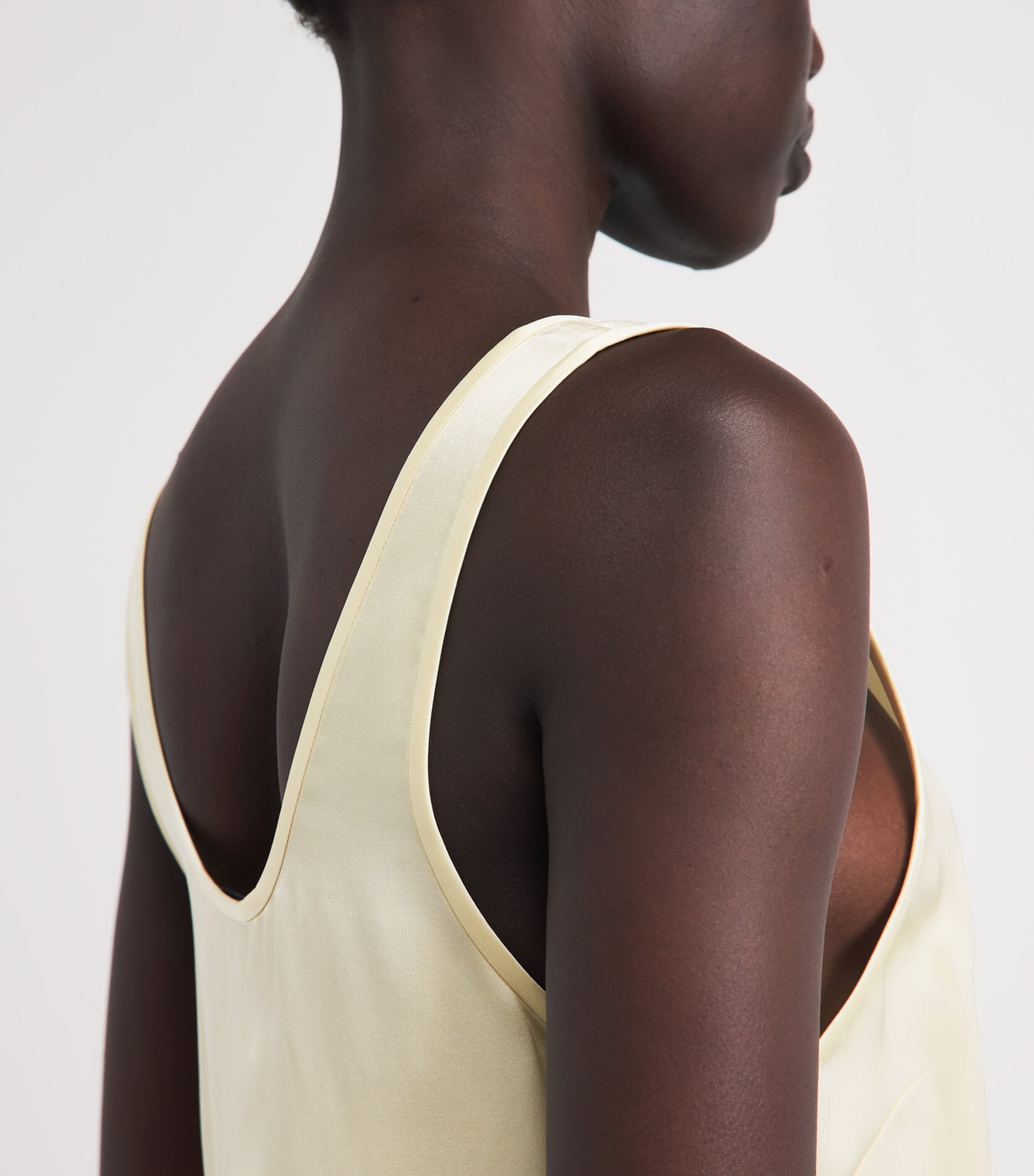 ANINE BING Womens Silk Lea Tank Top Cream Image 3