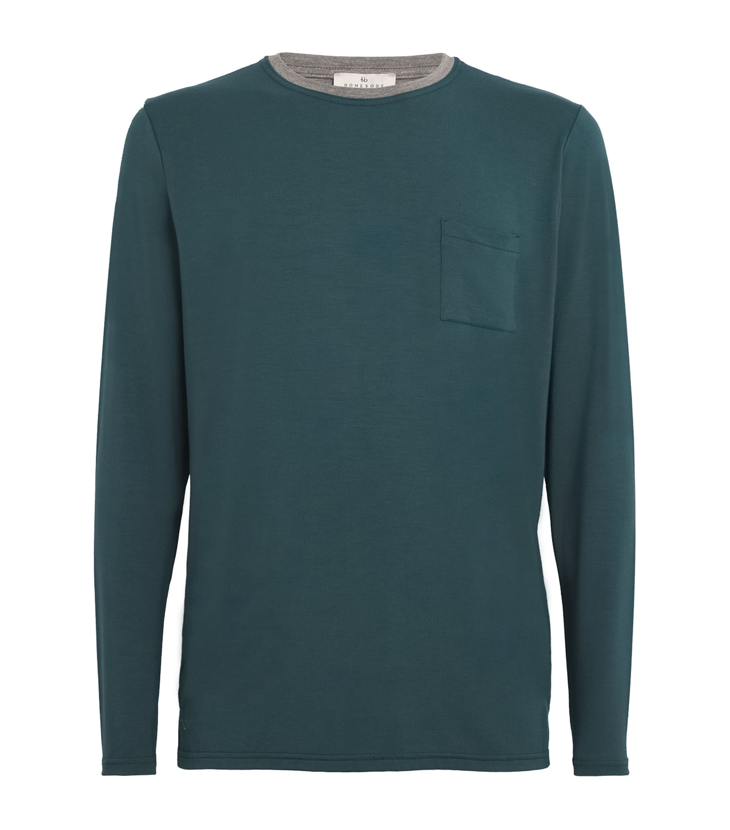 Shop Homebody Lounge Long-sleeve T-shirt In Green