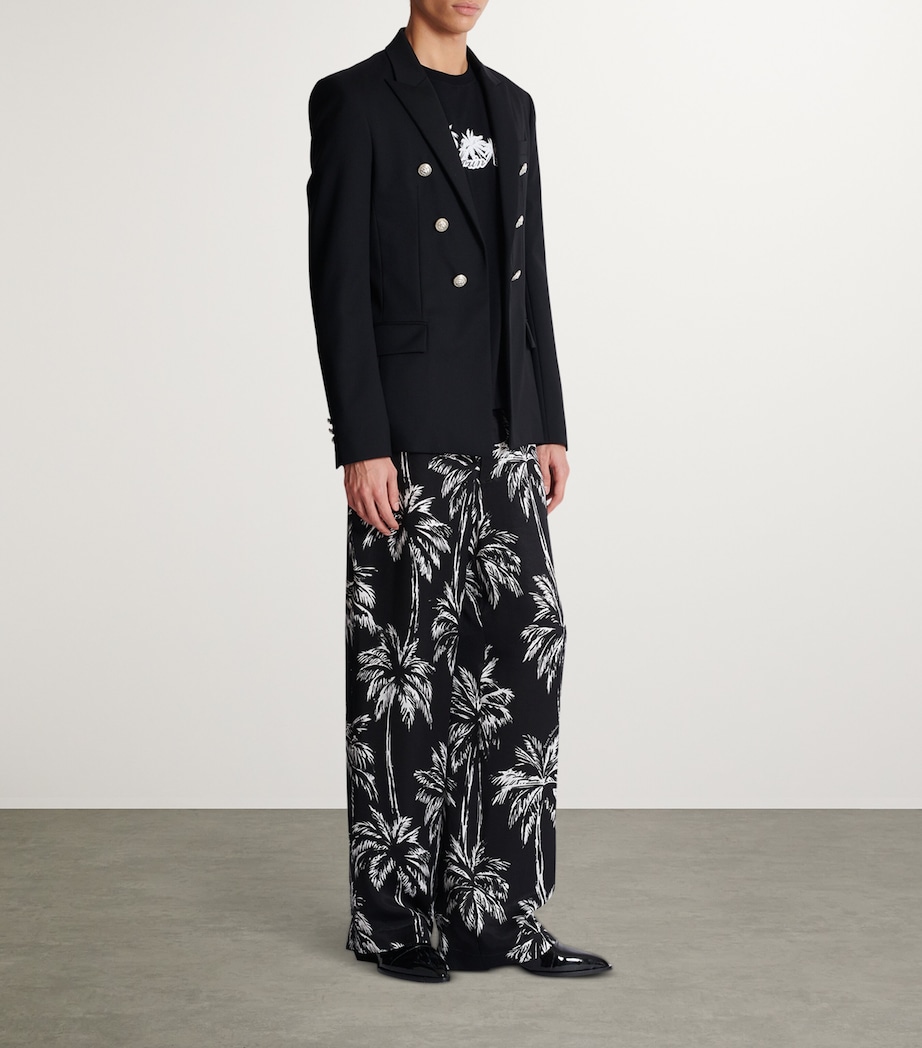 Wool Double-Breasted Blazer 0PA NOIR Image 2