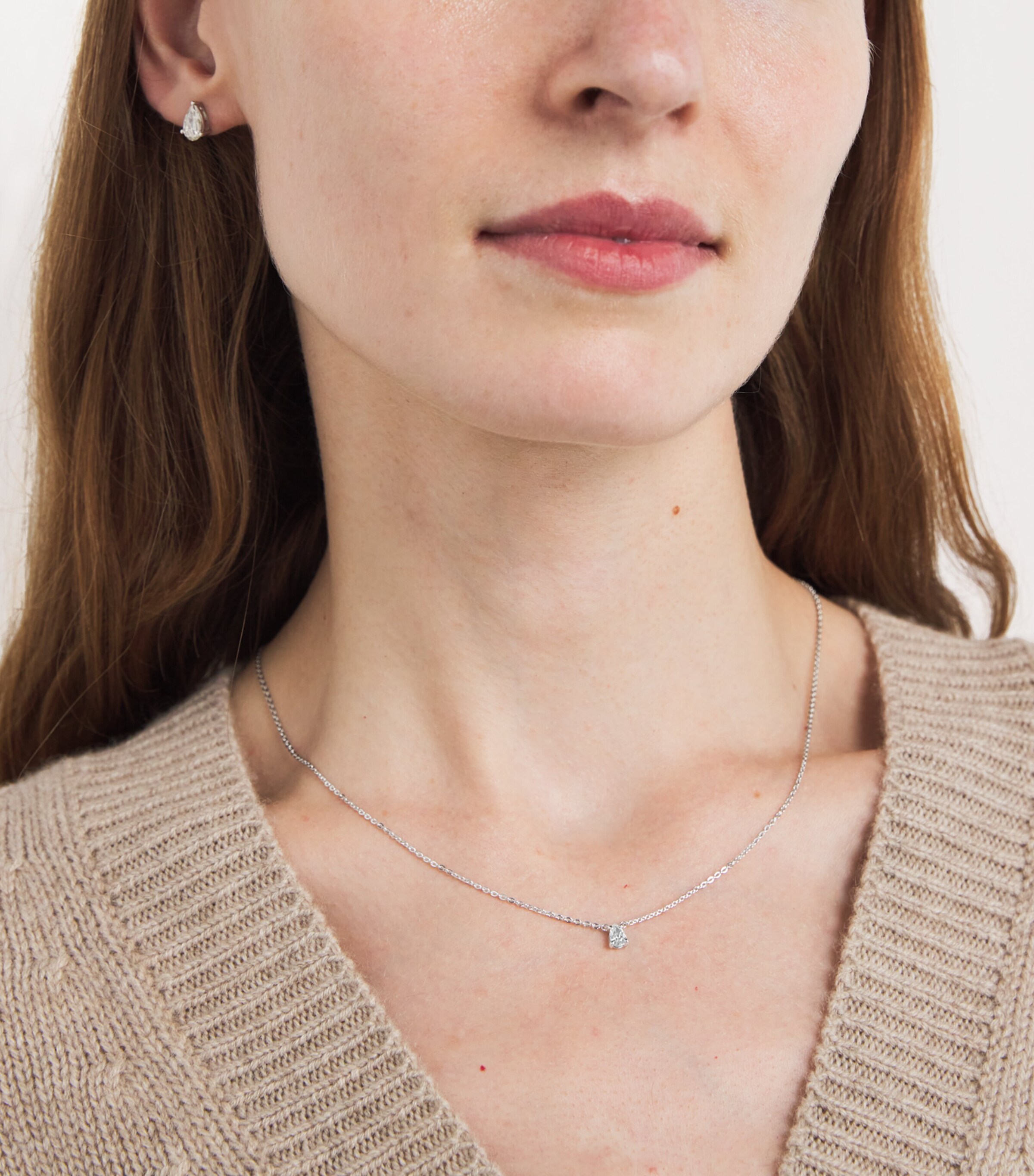 White Gold and Diamond Pendant Necklace (0.25ct) WHITE GOLD Image 2