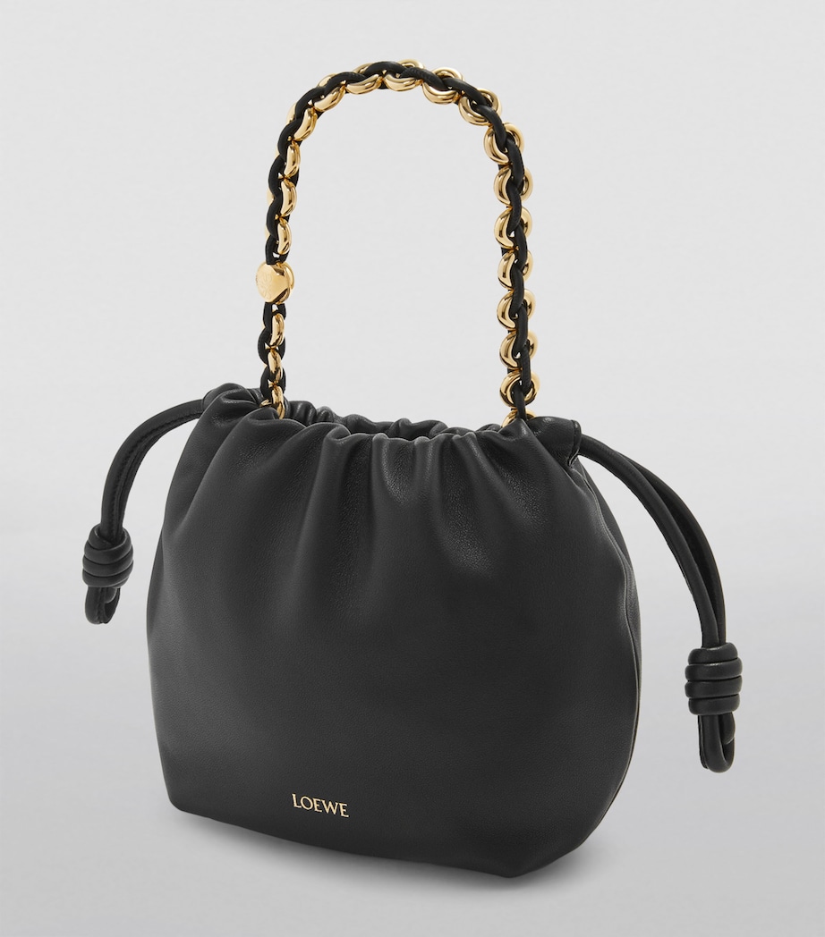 Mini Leather Flamenco Purse BLACK Image 3