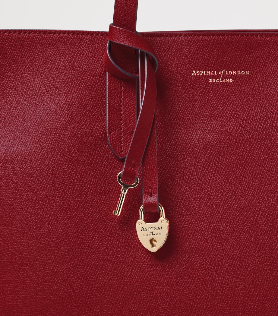 Aspinal Of London Leather East West Tote Bag Cherry Image 7