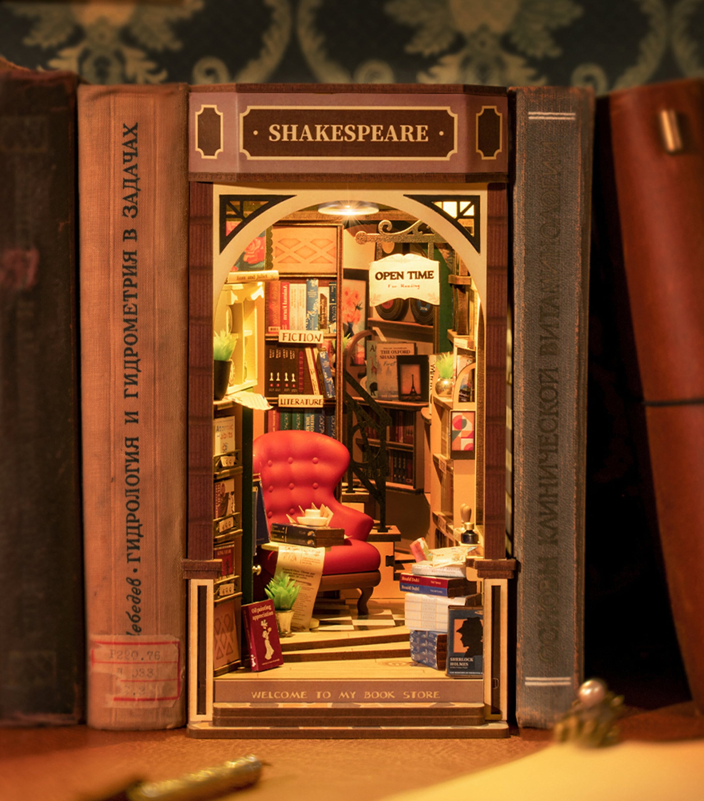 Robotime Shakespeares's Bookstore Booknook | Toys | Building & Construction Toys Robotime Shakespeares's Bookstore Booknook | Toys | Building & Construction Toys