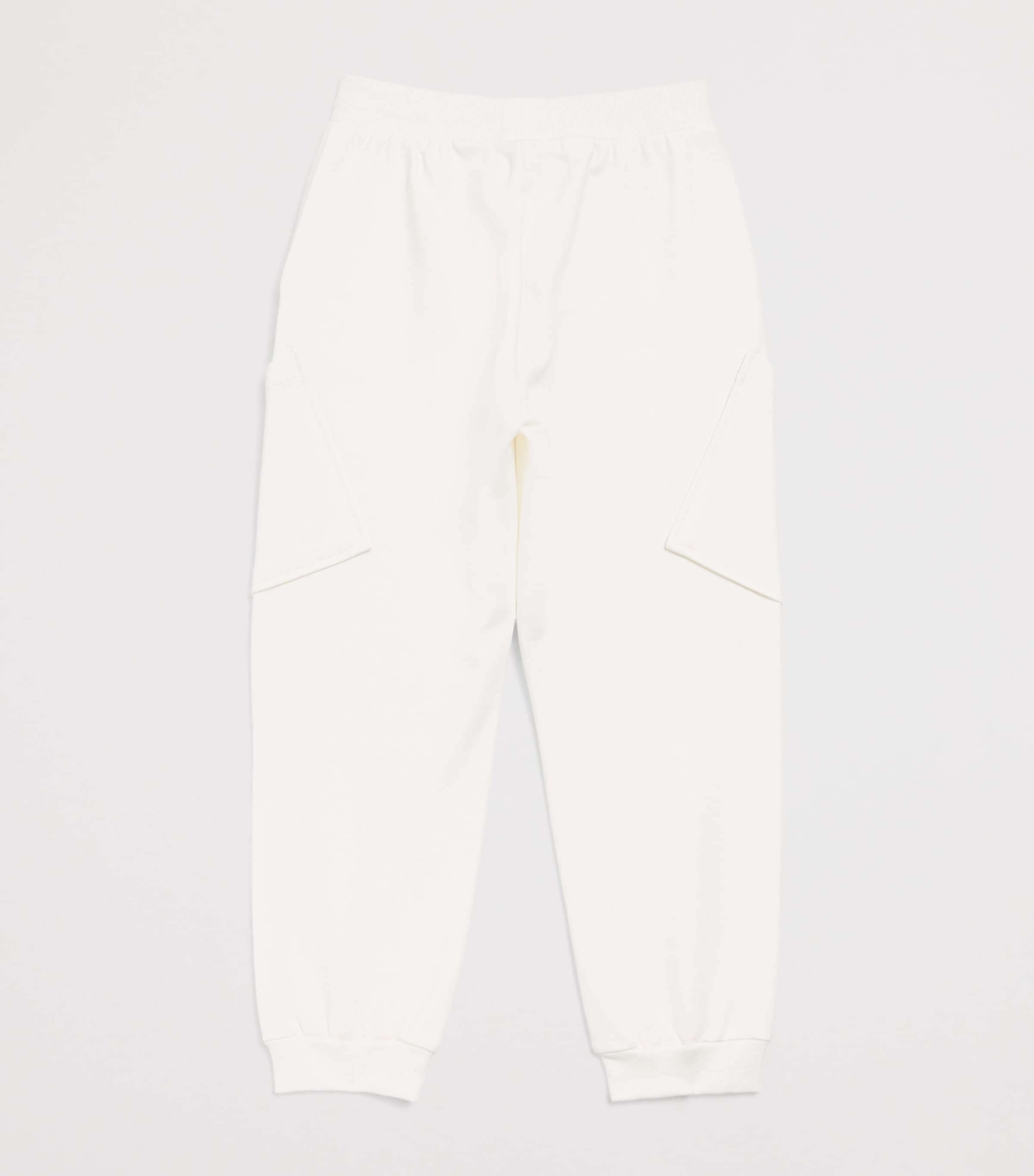 Monnalisa Stretch-Cotton Bow-Detail Sweatpants (2-12 Years) Gardenia Image 2