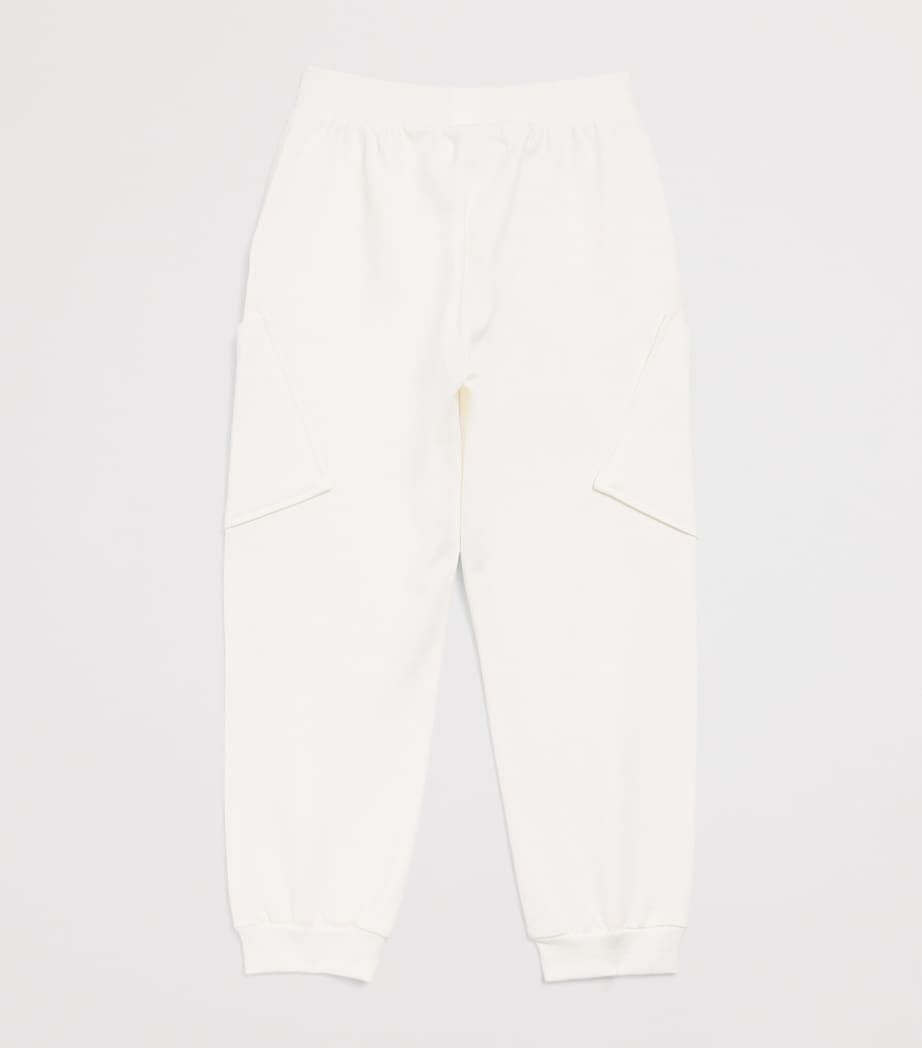 Monnalisa Stretch-Cotton Bow-Detail Sweatpants (2-12 Years) Gardenia Image 2