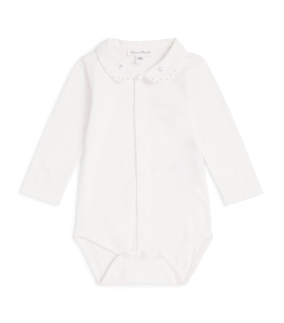 Tartine et Chocolat Stretch-Cotton Embroidered Bodysuit (Newborn-24 Months) Image 1