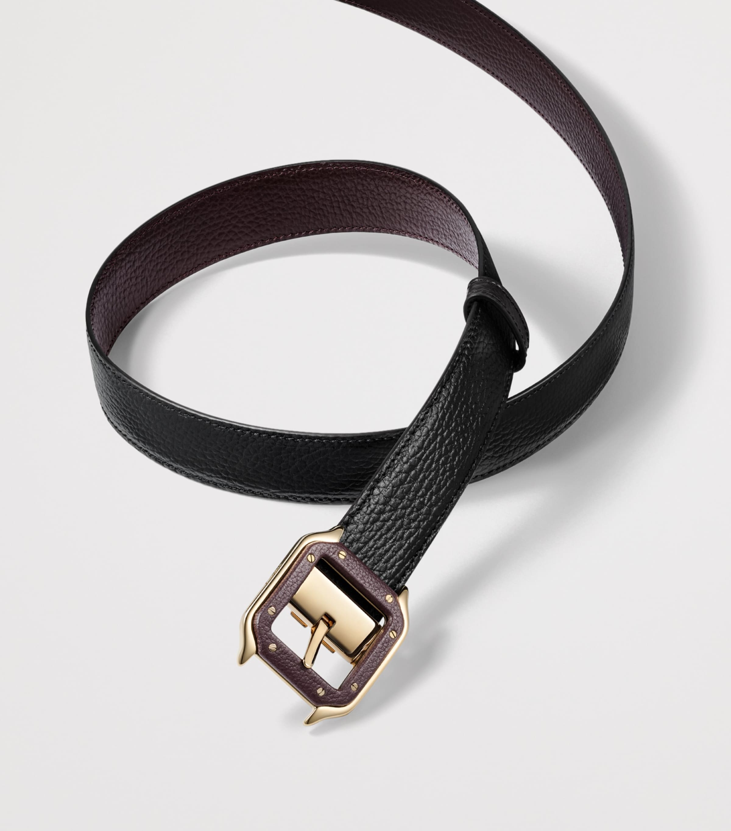 Cartier Leather Reversible Santos de Cartier Belt Black Image 6