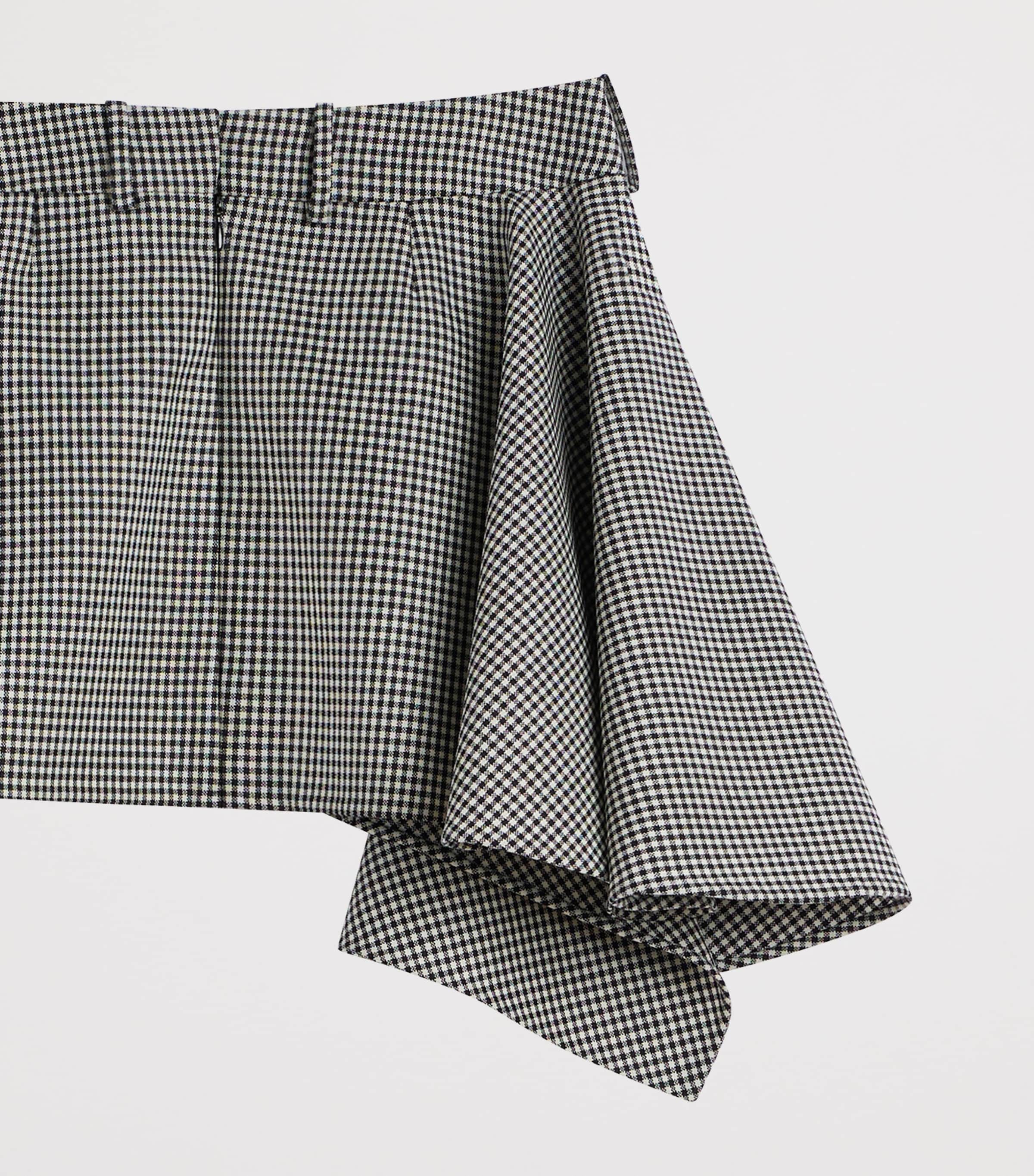 Givenchy Womens Wool Houndstooth Slashed Mini Skirt Image 5
