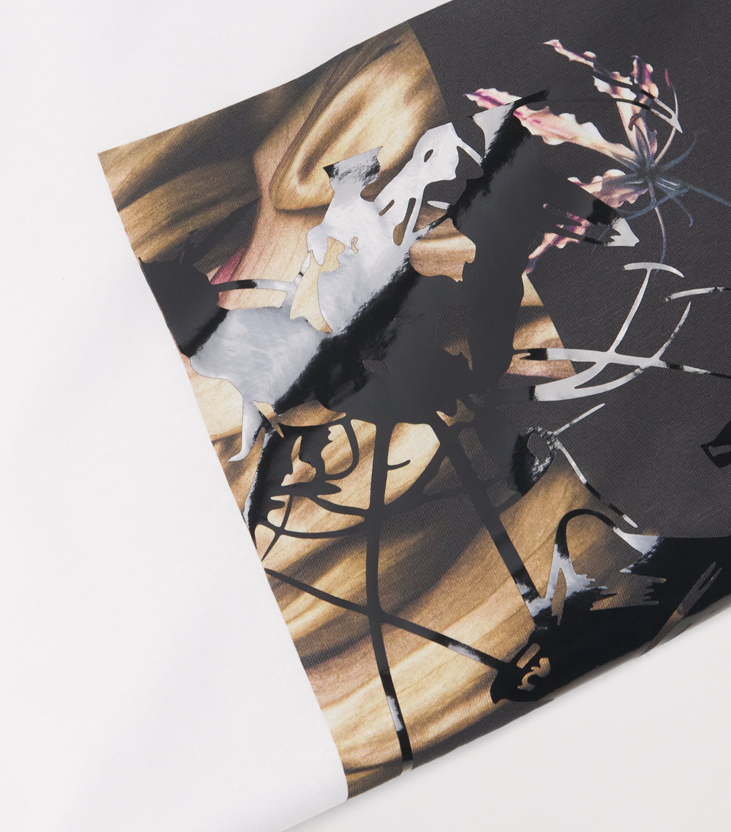 Cotton Floral Print T-Shirt WHITE Image 5