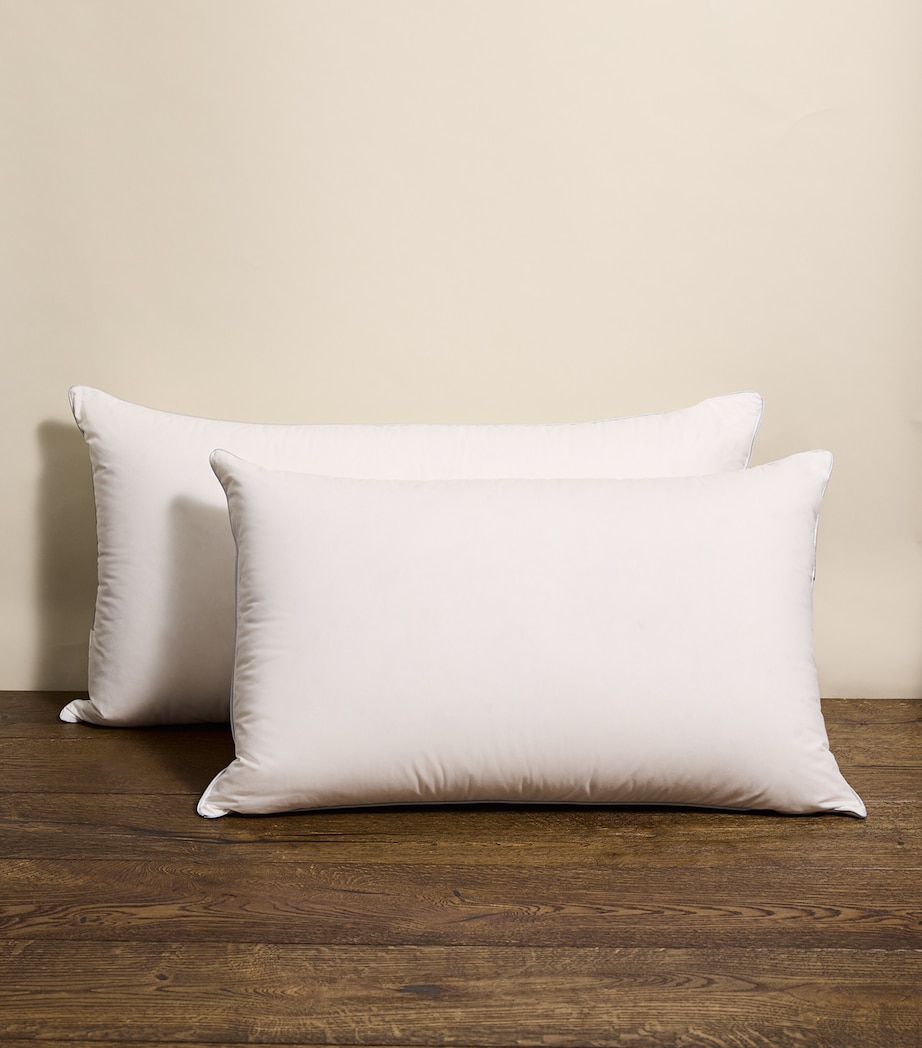 Belgravia Down-Filled Pillow (50cm x 90cm) WHITE Image 4