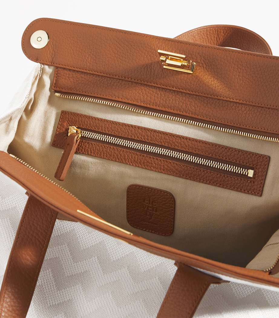 Cotton Canvas Backpack BIANOC, BEIGE E CAMM Image 4