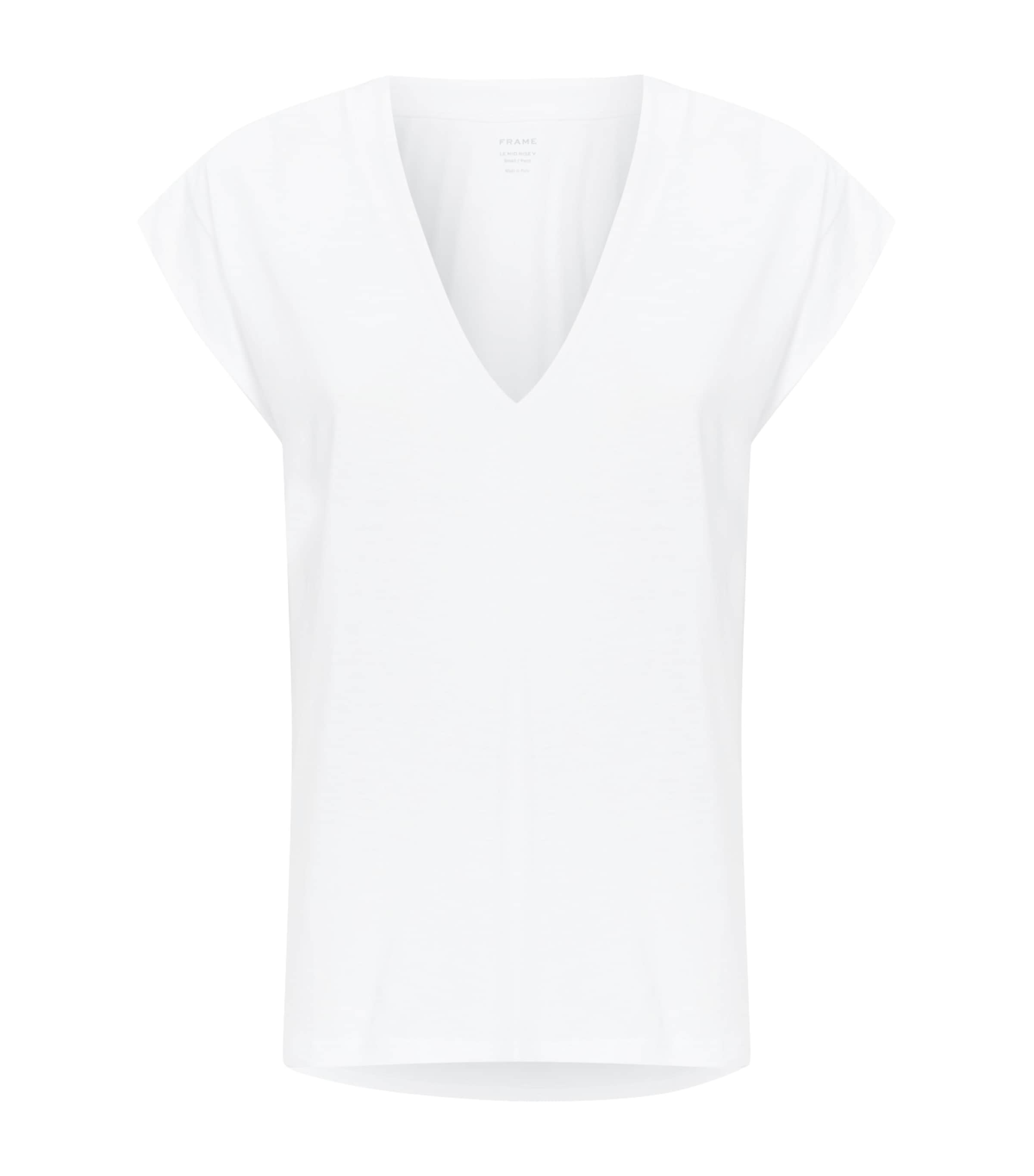 Frame Cotton Le Mid Rise T-shirt In White