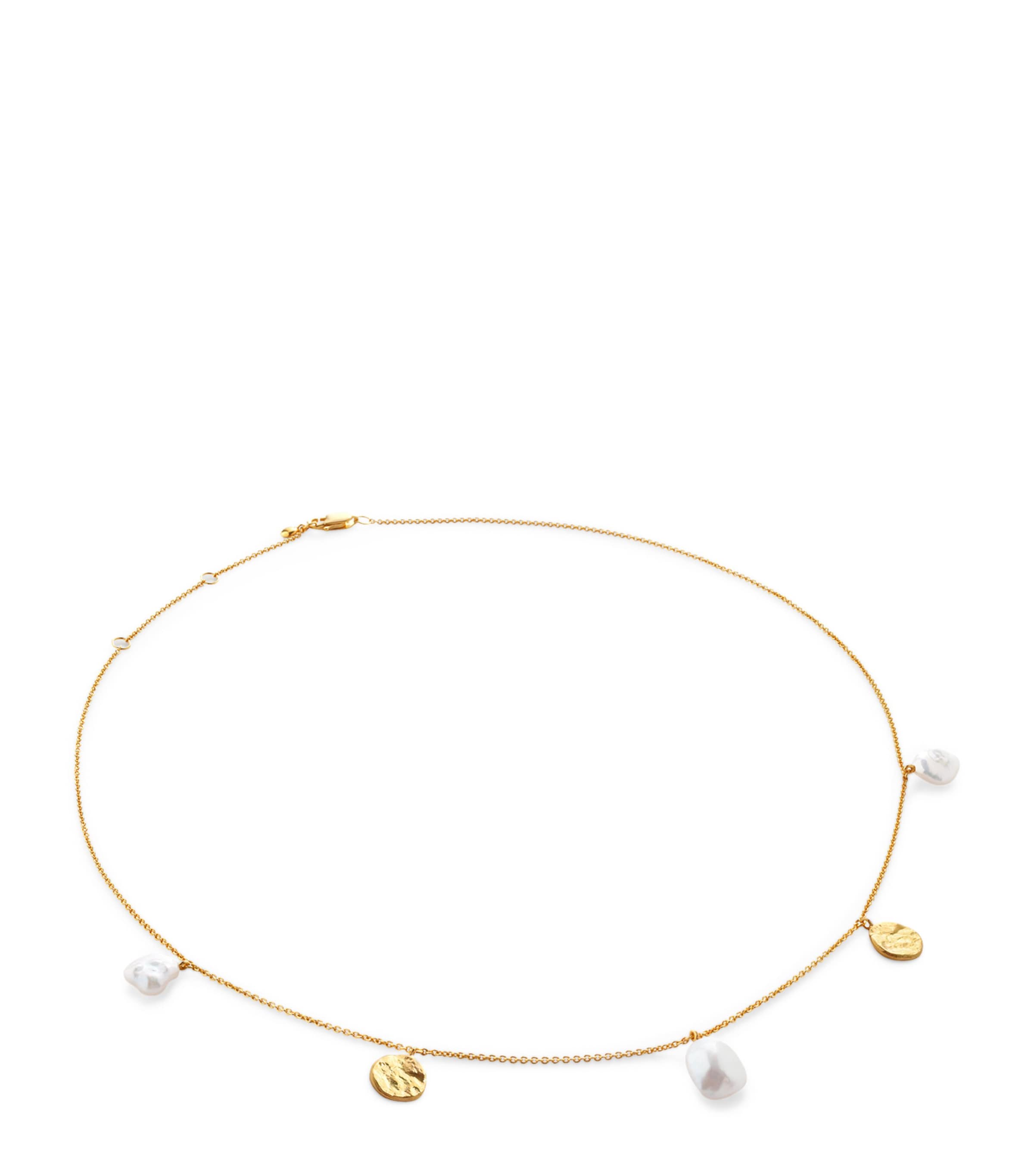 Monica Vinader Gold Vermeil And Pearl Capri Necklace