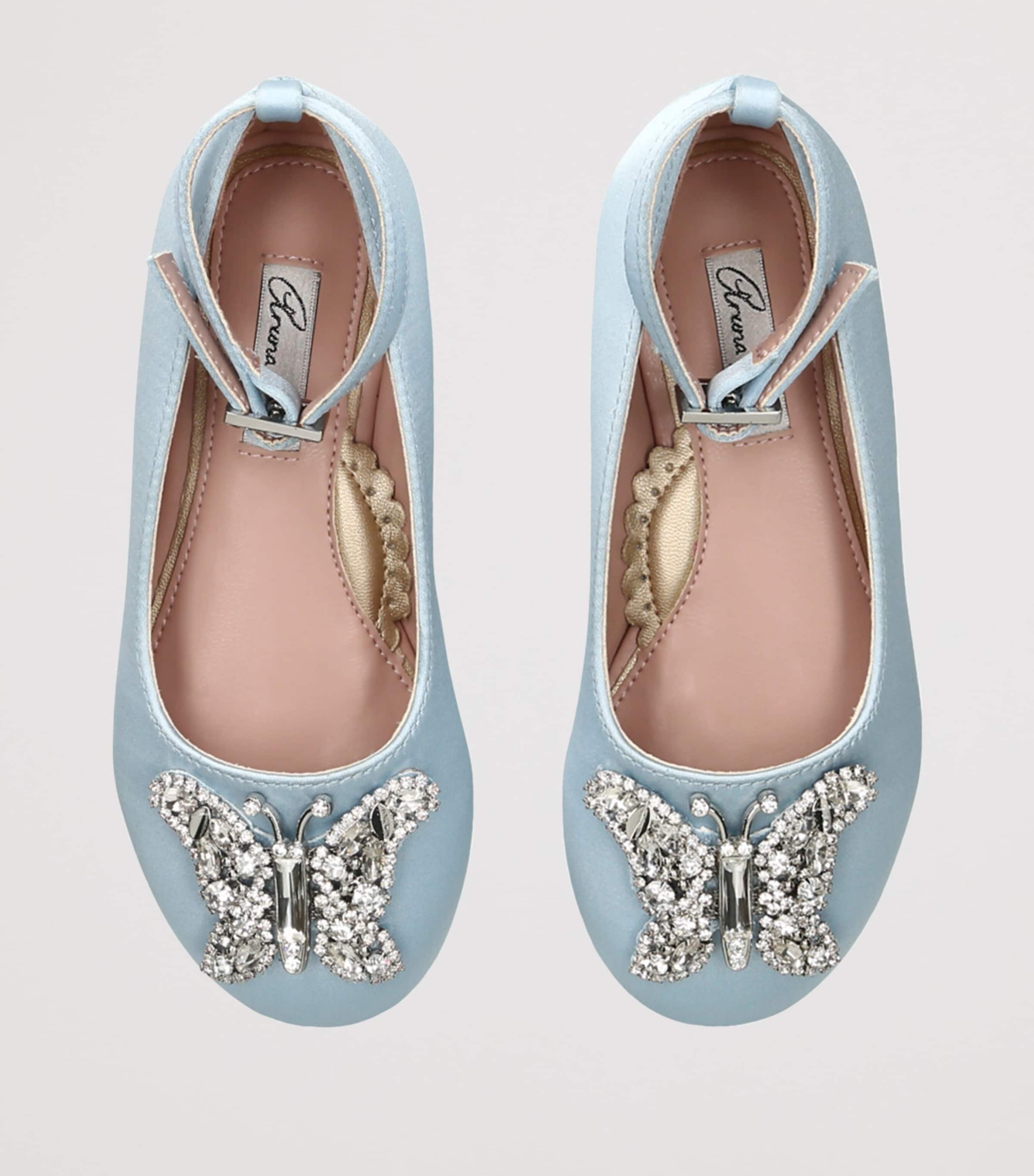 Satin Angelina Ballet Flats PALE BLUE Image 4