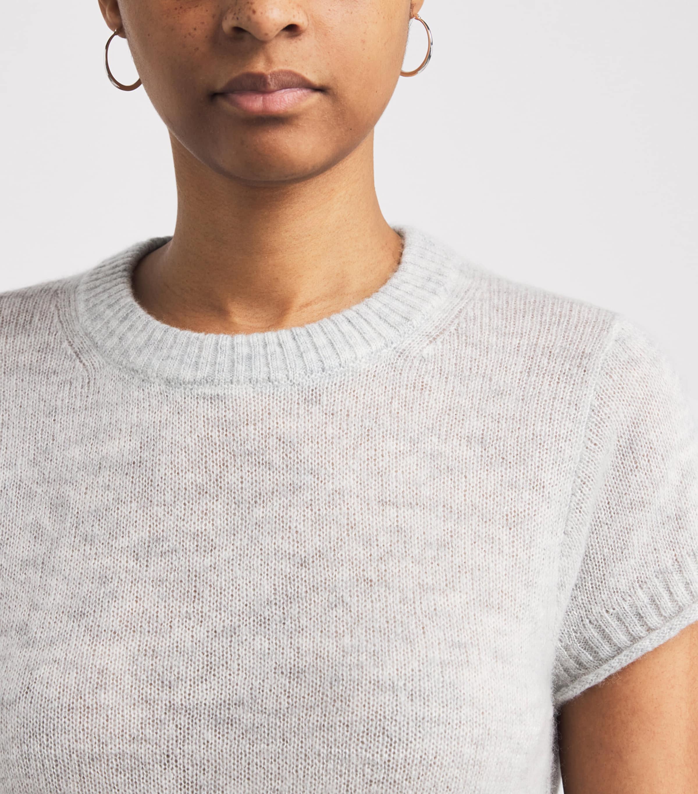 Wool-Cashmere-Silk Sweater PALE GREY M LANGE Image 6
