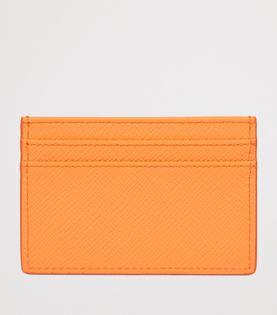 Smythson Calfskin Panama Card Holder Light Orange Image 3