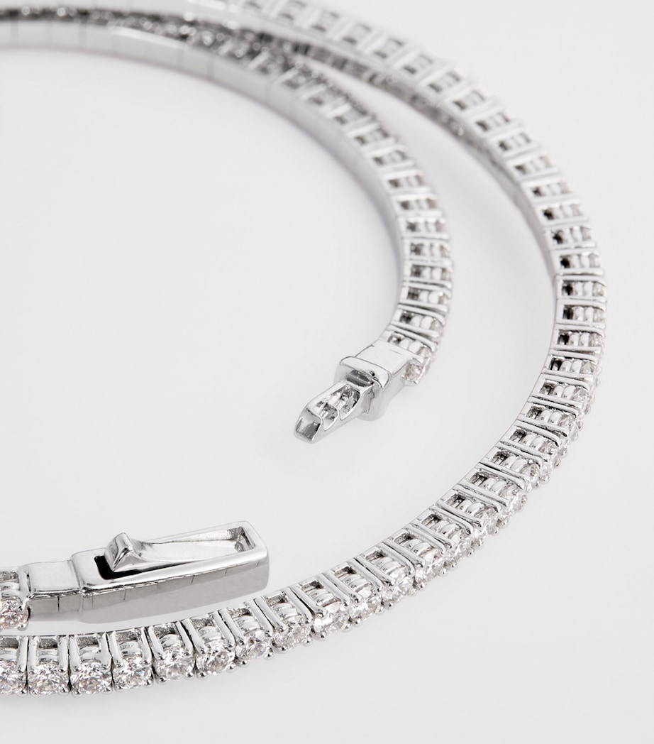 White Gold and Diamond Y-Couture Crossover Bracelet WHITE GOLD Image 4