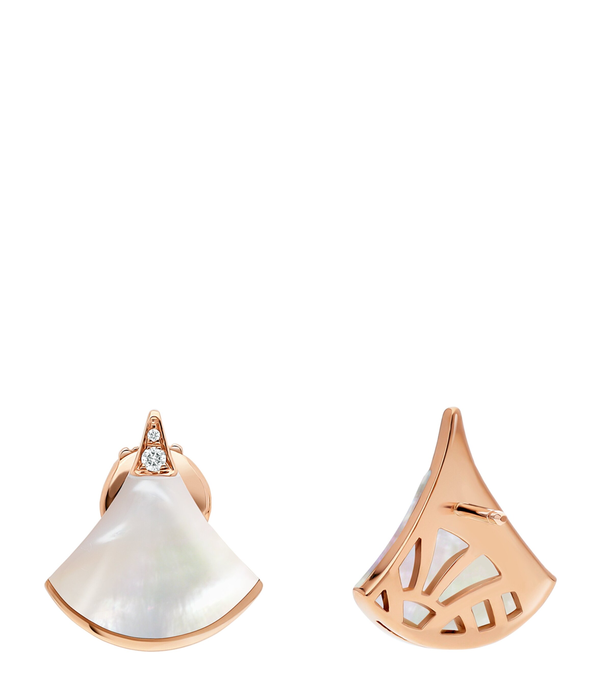 Bvlgari Rose Gold, Diamond and Mother-of-Pearl Divas' Dream Earrings Pink Gold Image 2