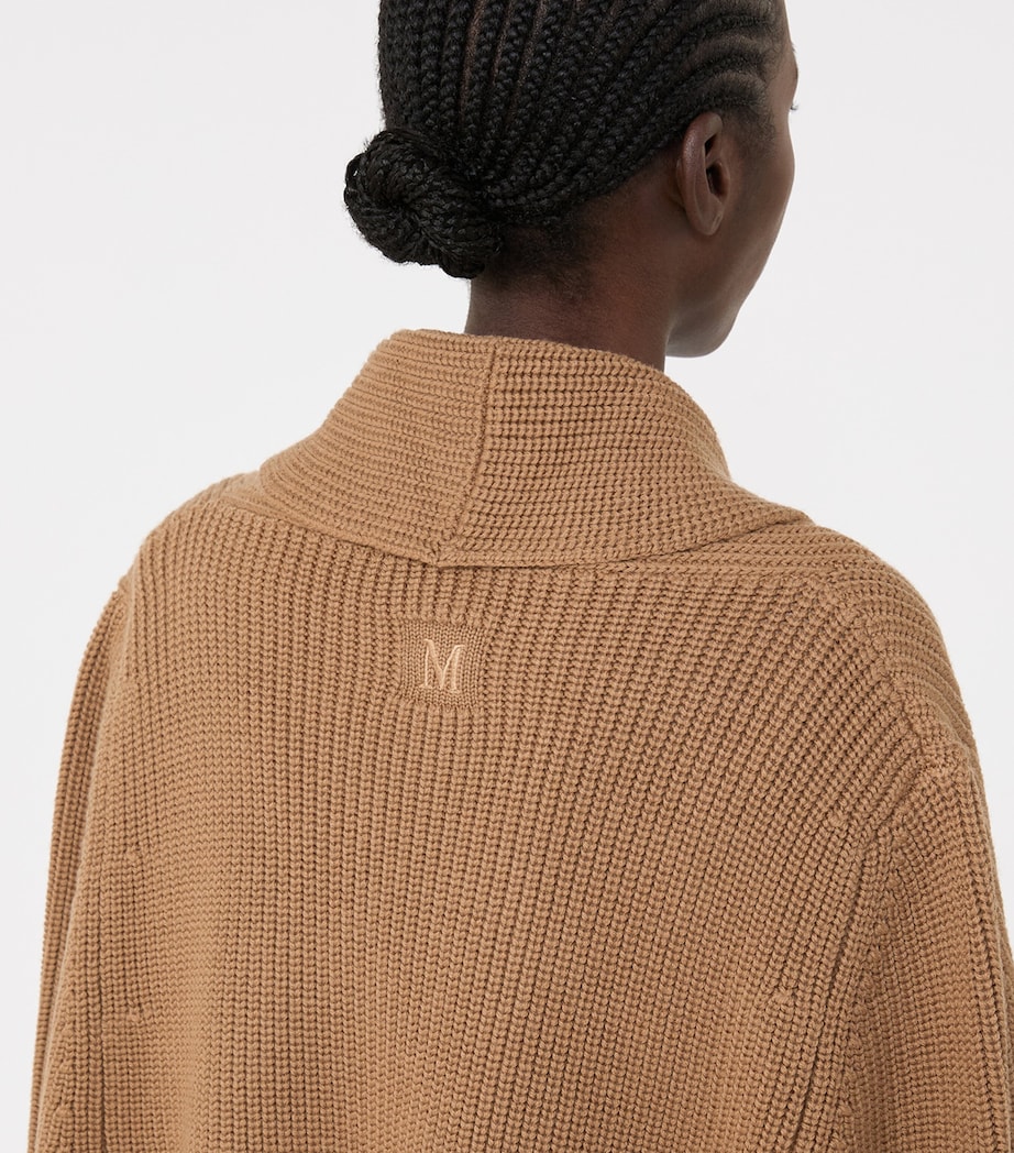 Virgin Wool Double-Breasted Cape CAMEL Image 6