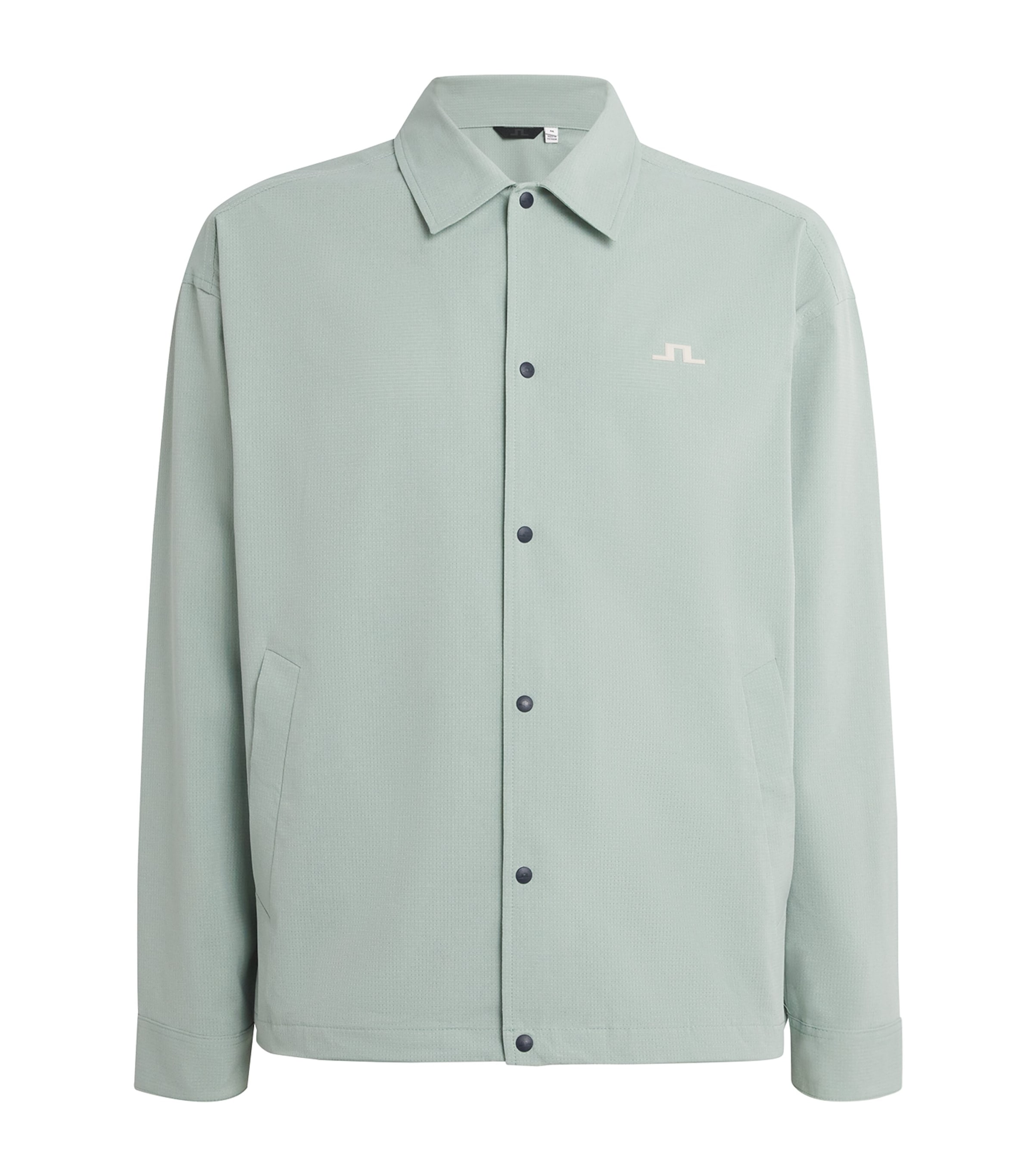 J Lindeberg Mens Dex Coach Overshirt Jadeite Image 1
