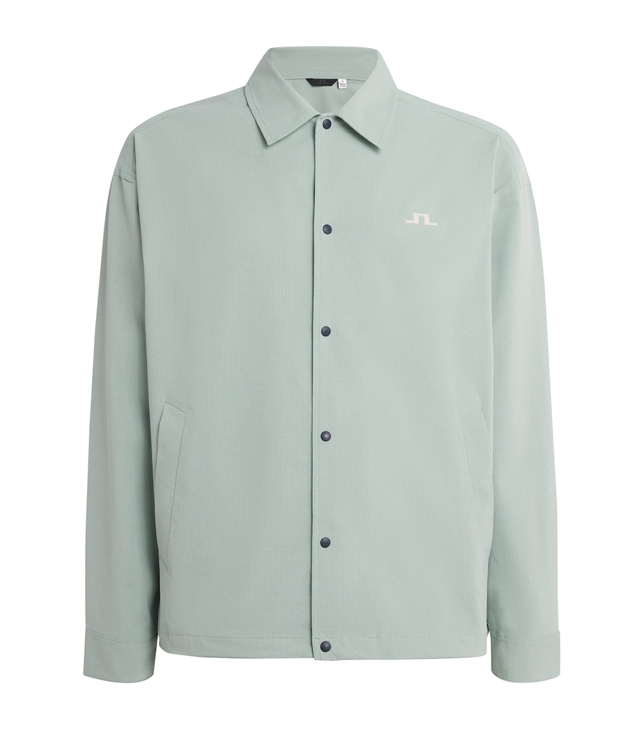 J Lindeberg Mens Dex Coach Overshirt Jadeite Image 1