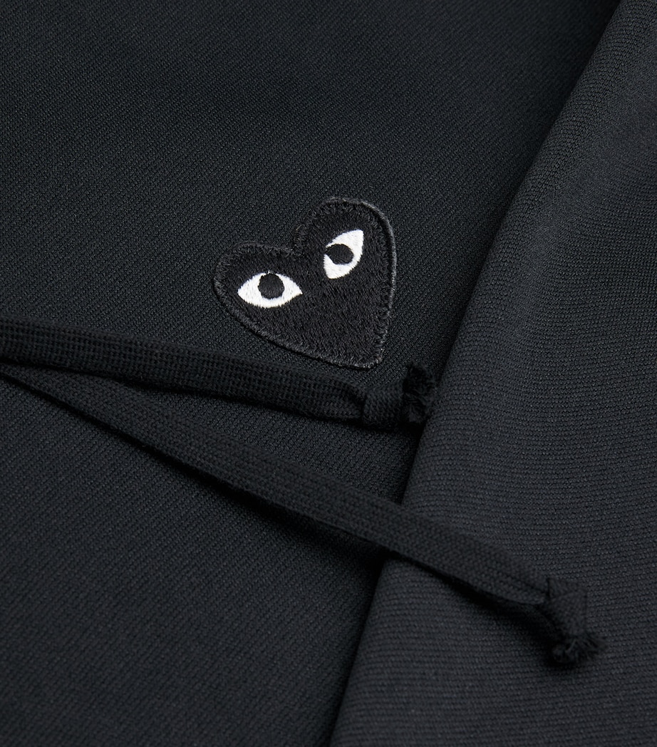 Zip-Up Heart Hoodie BLACK Image 5