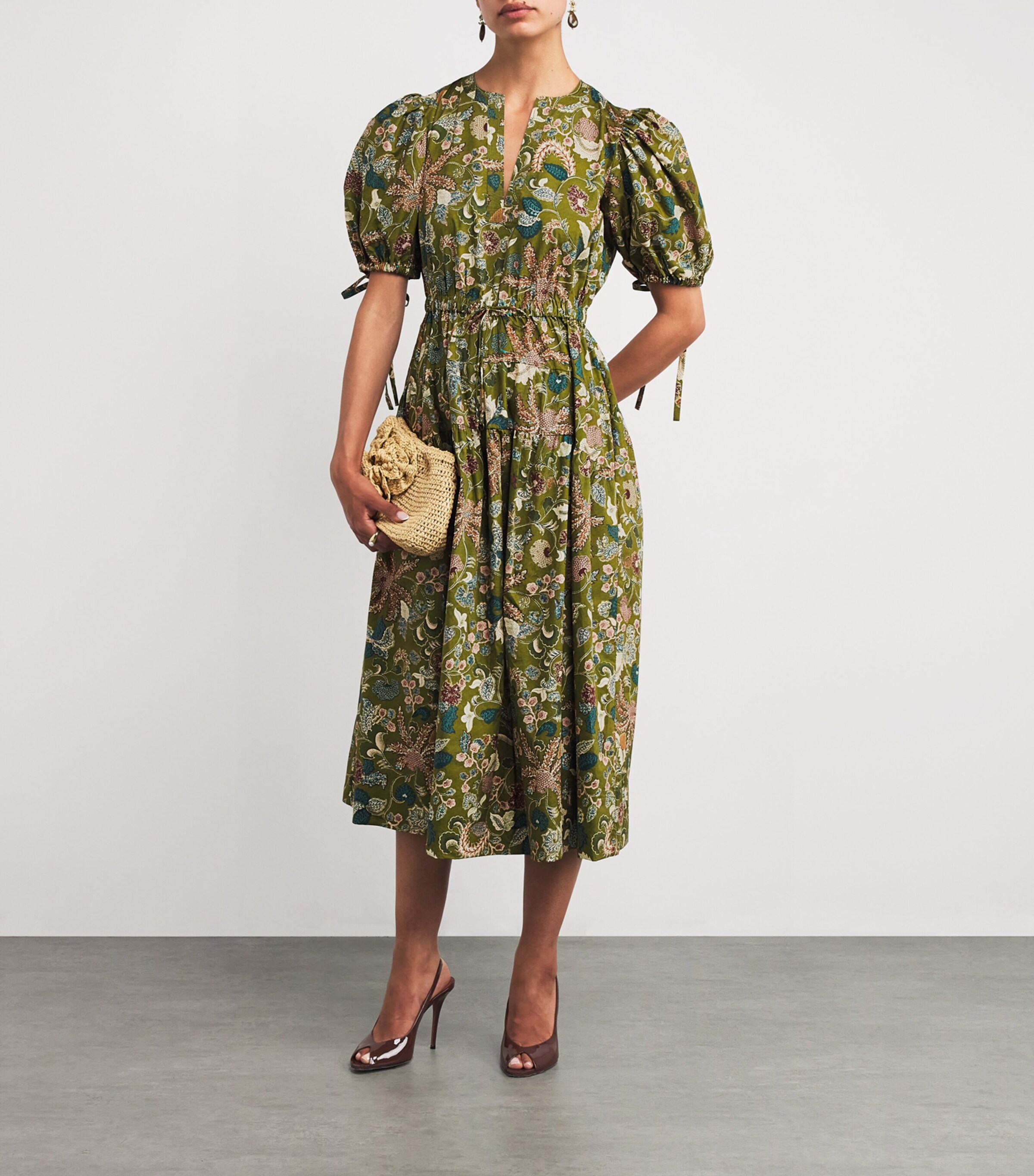 Ulla Johnson Multi Cotton Adriana Midi Dress | Harrods US