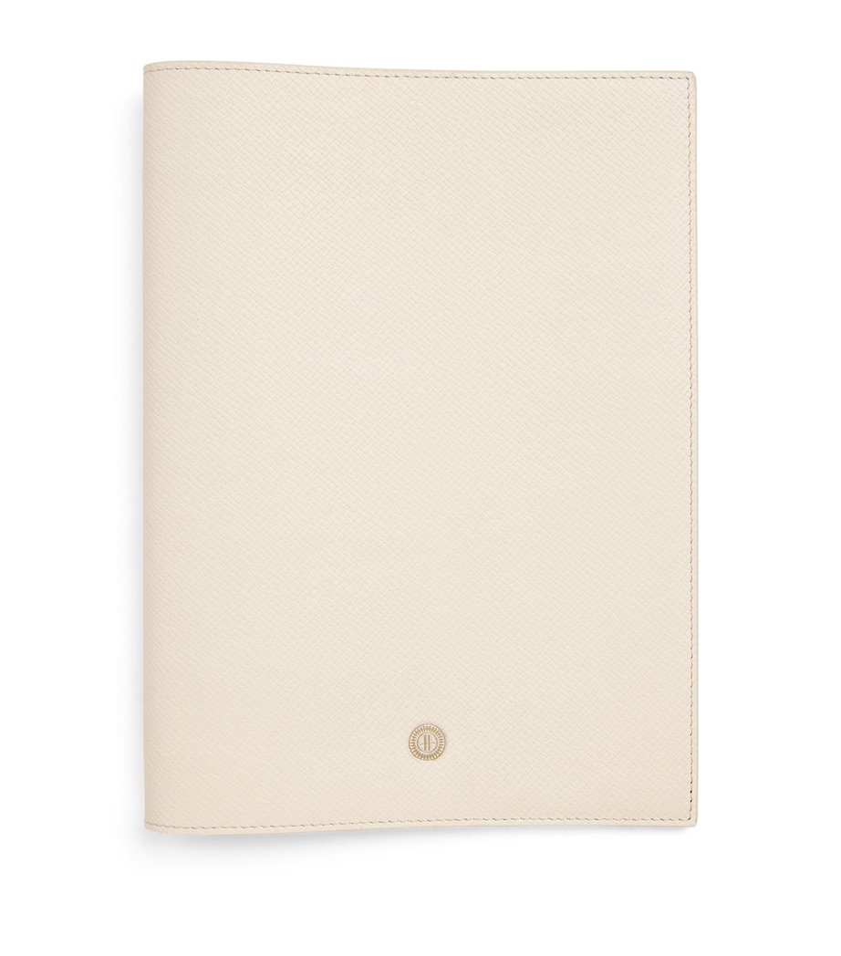Harrods Leather Refillable Sleeve and Notepad Oyster Image 1