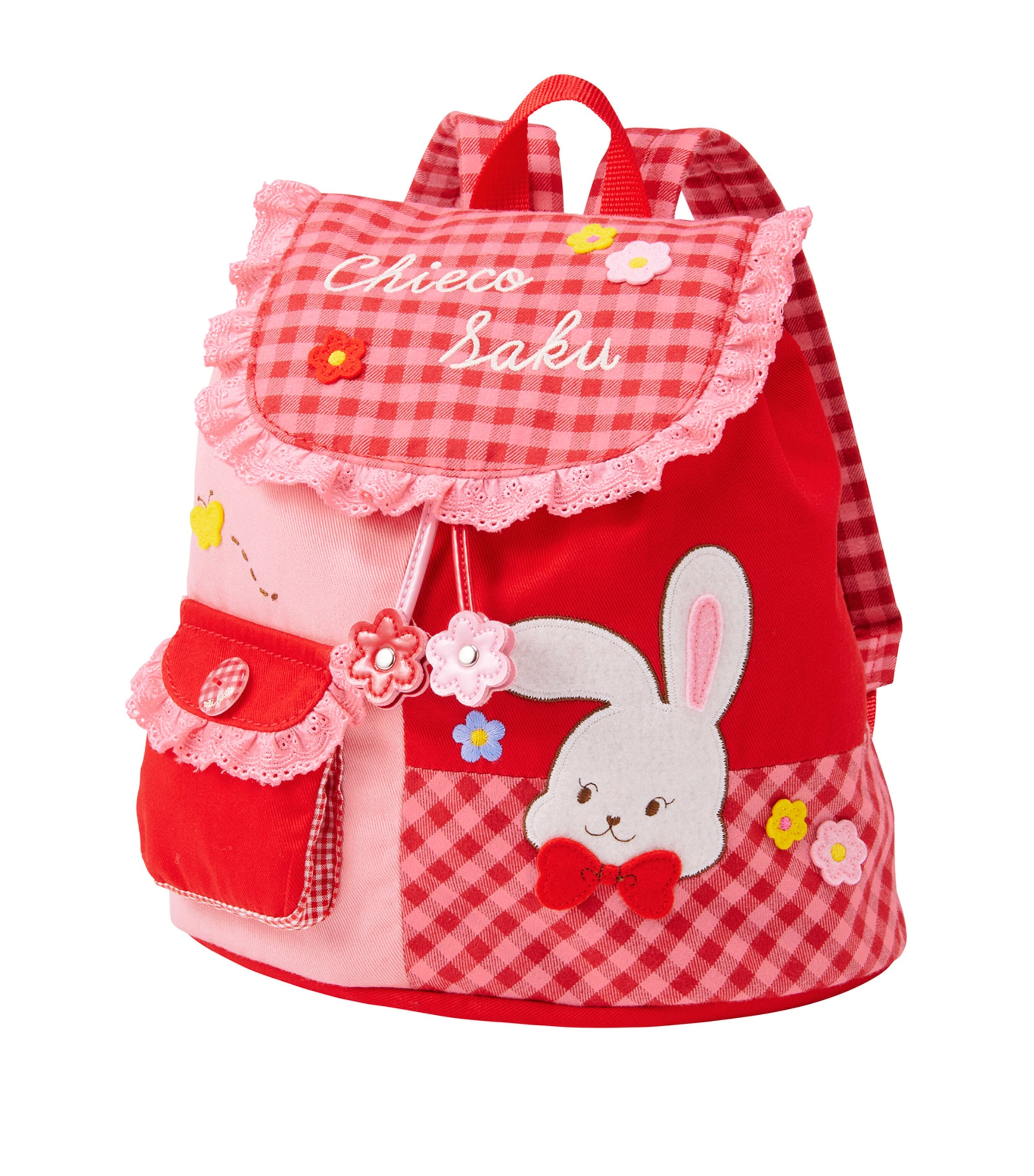 Miki House Rabbit Chieco Saku Backpack In Red