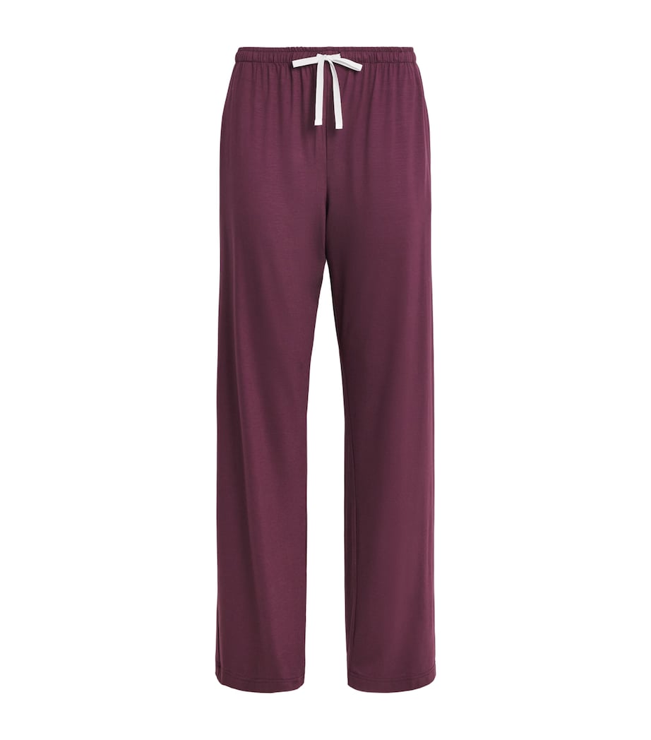 Derek Rose Womens Micro-Modal Drawstring Trousers Purple Image 1