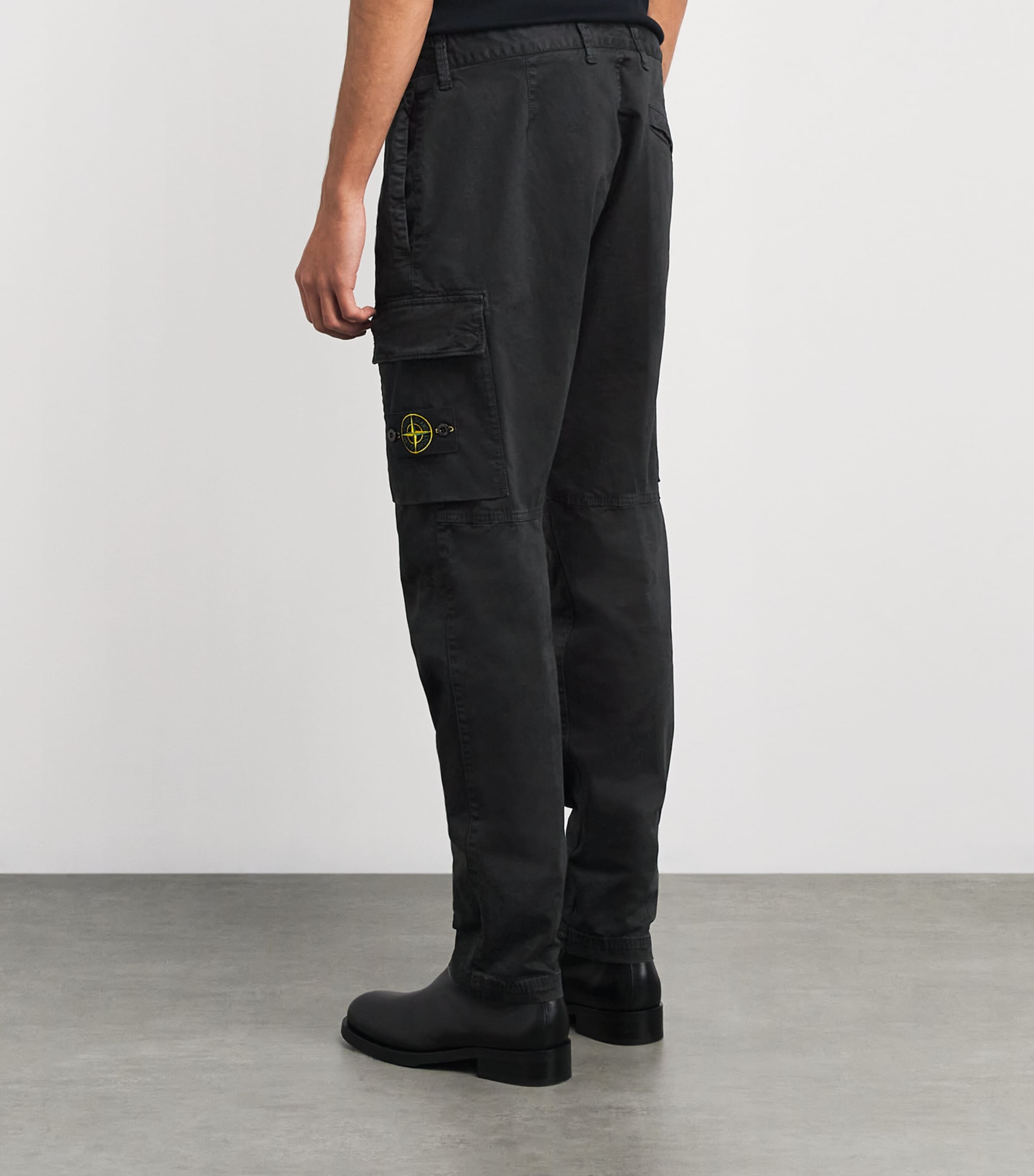 Stretch-Cotton Cargo Trousers V0129 Image 4