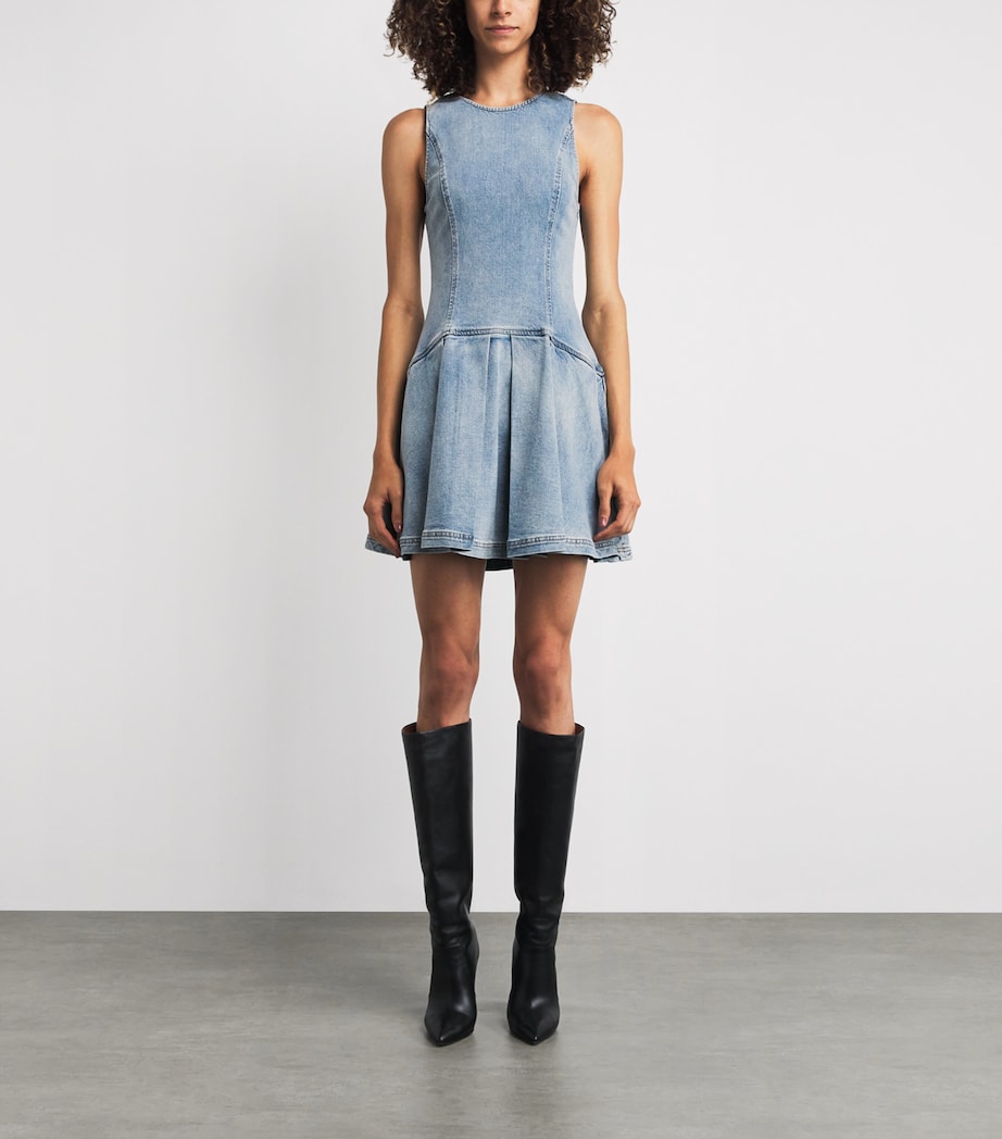 Denim Drop-Waist Adley Mini Dress ANABELL BLUE G458 Image 4