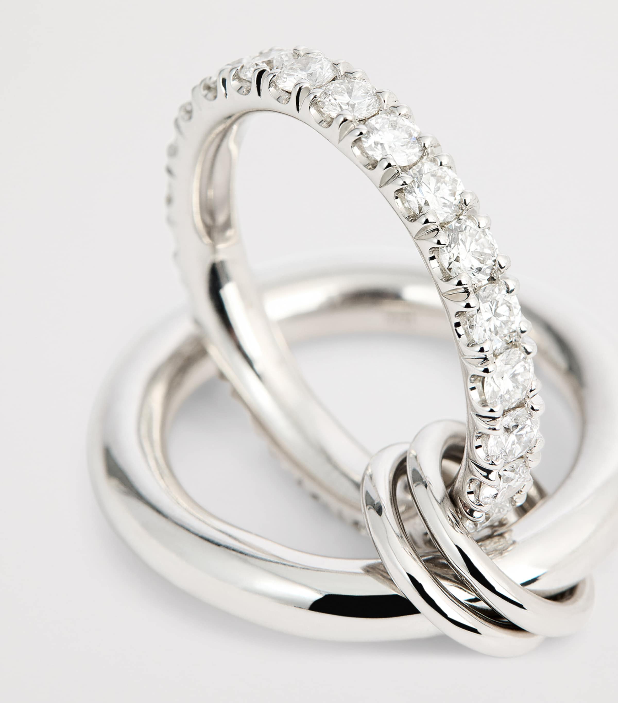 White Gold and Diamond Zodiac Virgo Ring WHITE GOLD Image 5