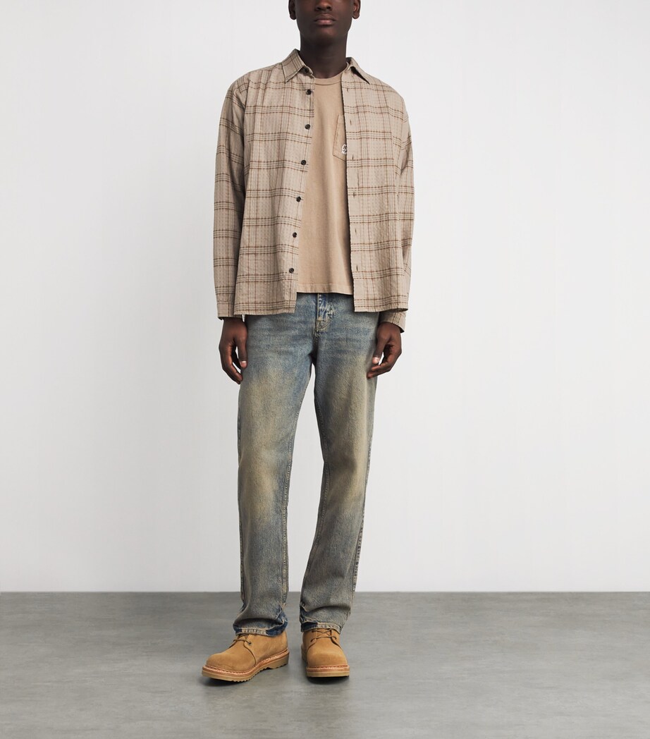 Bleached Straight Jeans BLUE CREAM Image 2