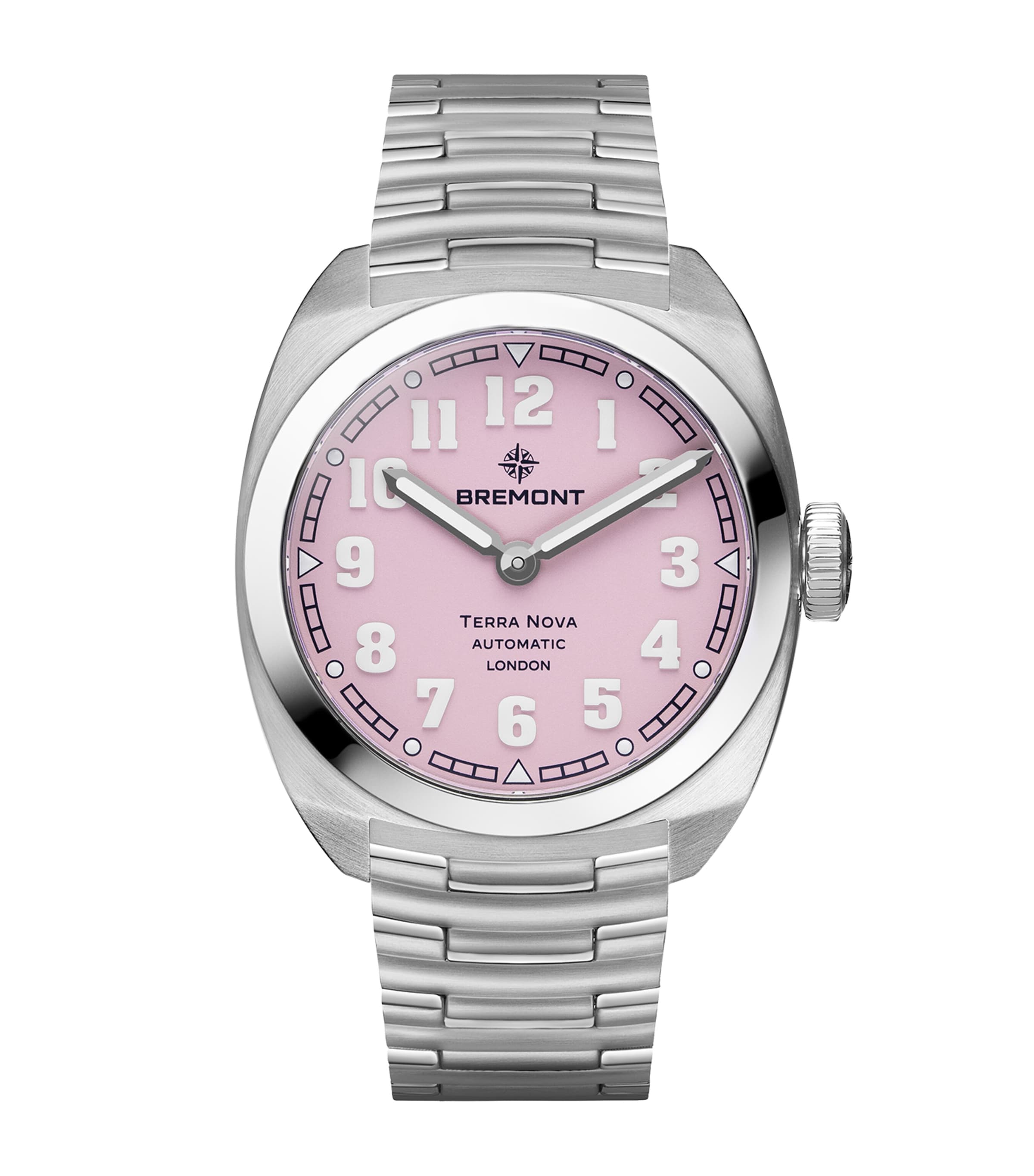 Bremont Stainless Steel Terra Nova Watch 38mm Pink Image 1