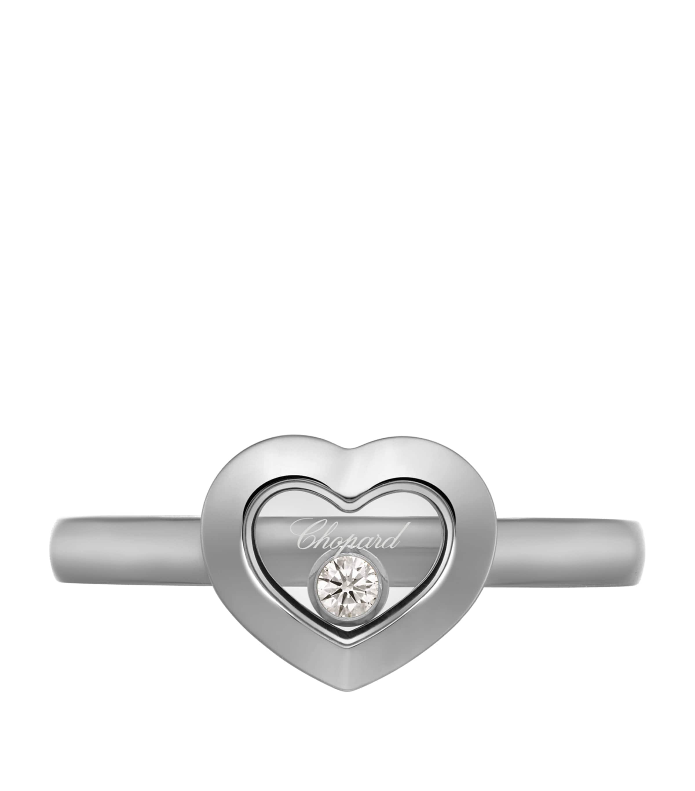 White Gold and Diamond Happy Diamonds Icons Ring Image 3